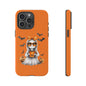 Halloween Ghost Phone Case, Cute Cat Ghost Case, Autumn Phone Cover, Spooky Season Gift, Trick or Treat Case