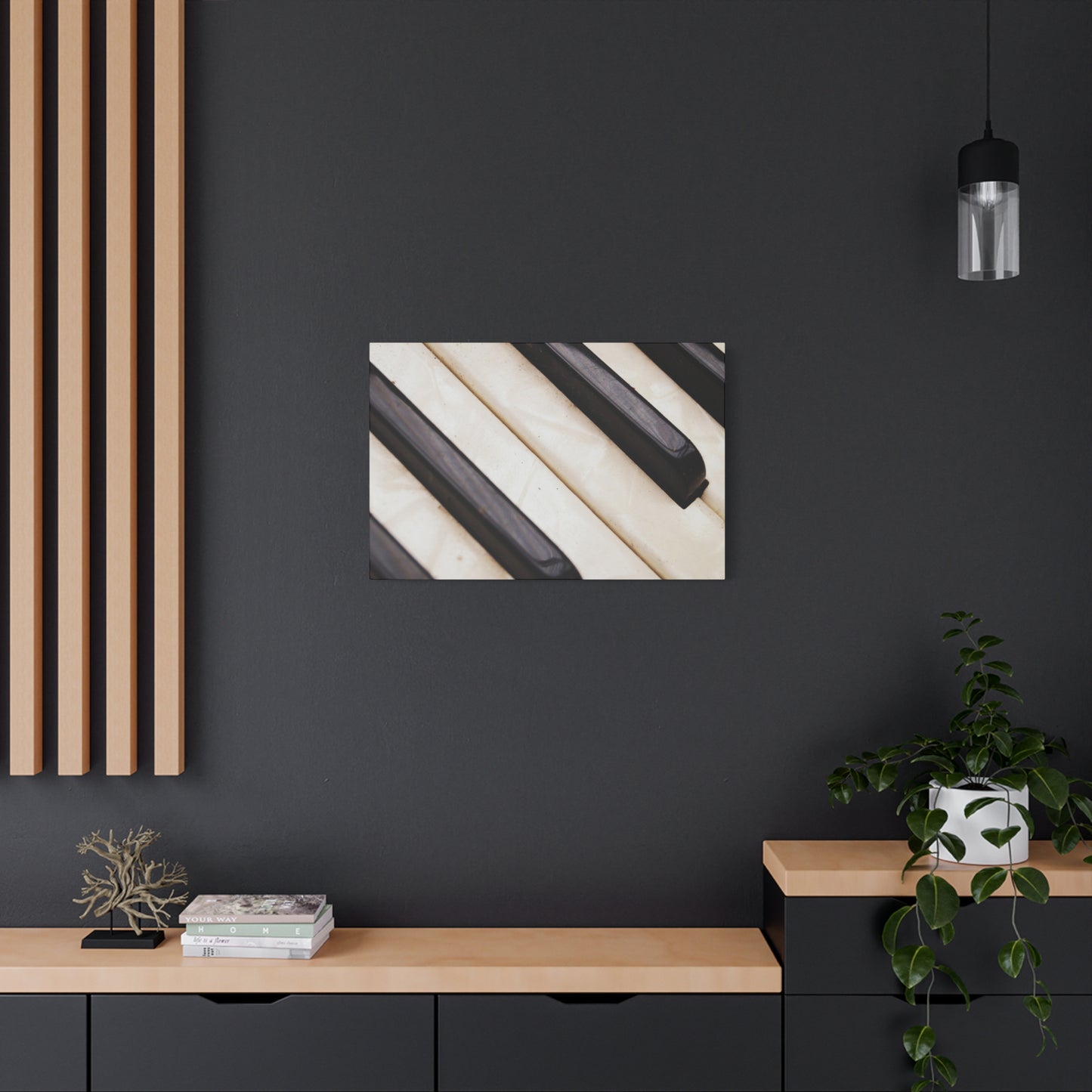 Piano Keys Canvas Wall Art, Music Decor for Home, Perfect Gift for Musicians or Music Lovers