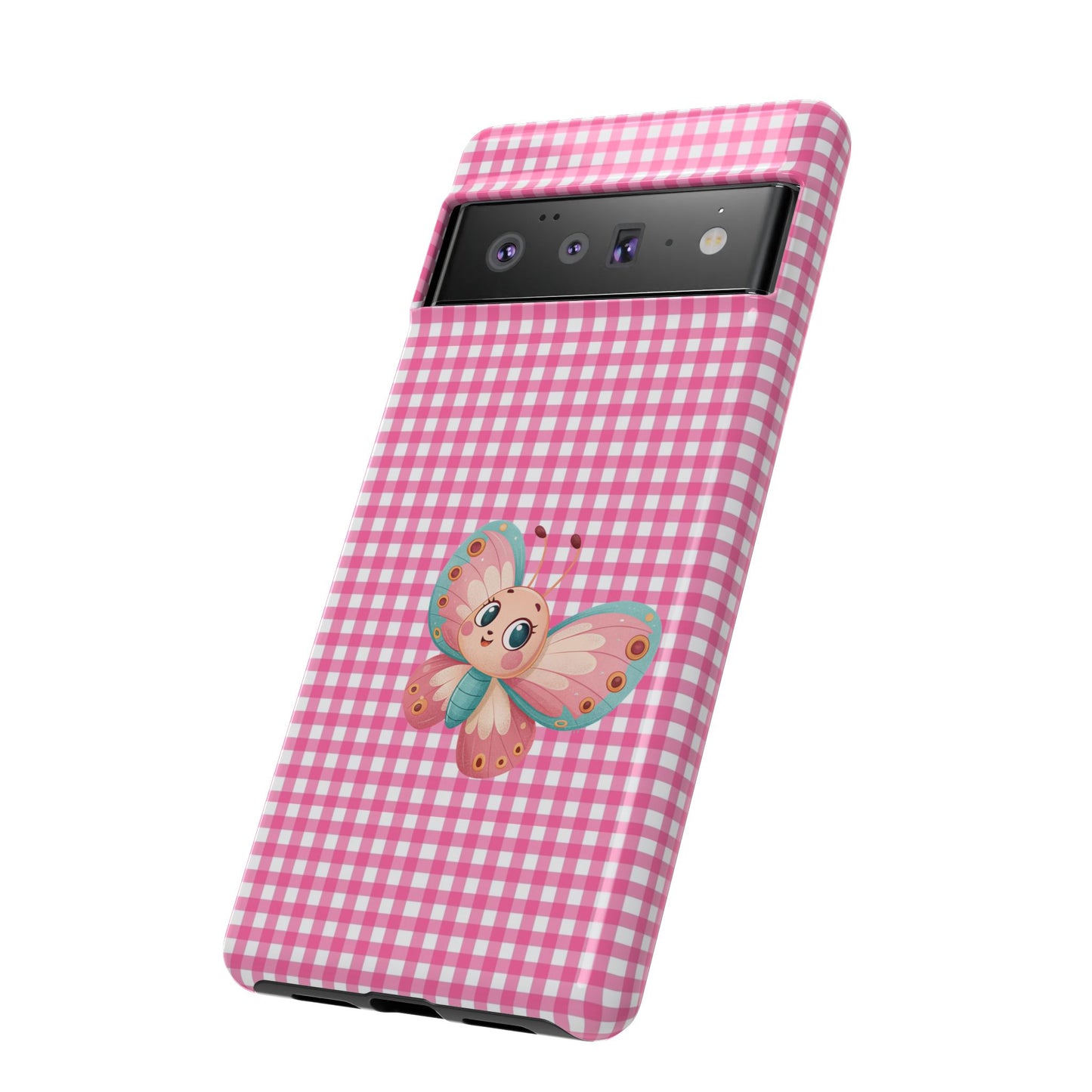 Cute Butterfly Phone Case, Tough Cases, Floral Phone Accessory, Gift for Her, Spring Fashion, Kids' Birthday Present, Pastel Aesthetic