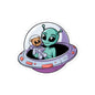 Cute Alien Sticker, Space Decor, Laptop Stickers, Kid Friendly Gift, UFO Art, Cosmic Aesthetic