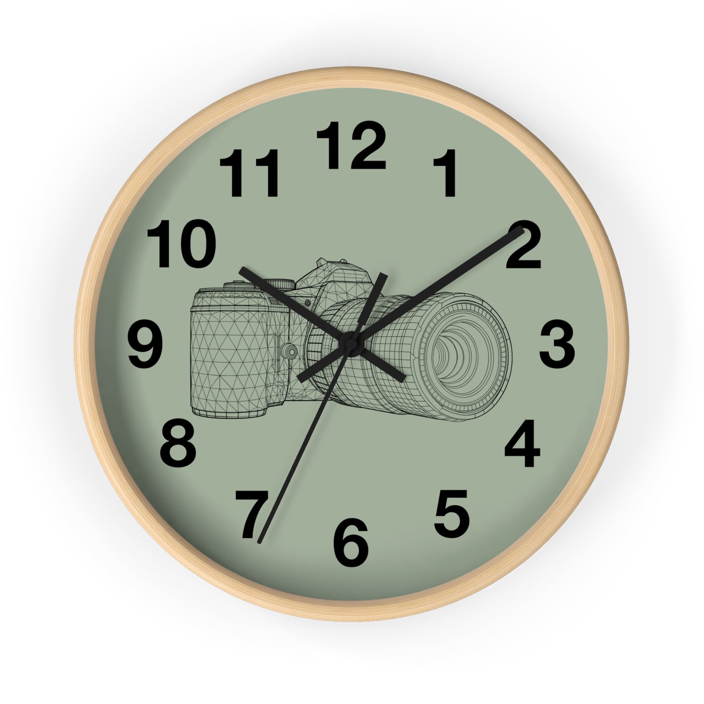 Photography Themed Wall Clock, Unique Gift for Photographers, Blue Clock, Home Decor, Creative Wall Art, Photography Lover