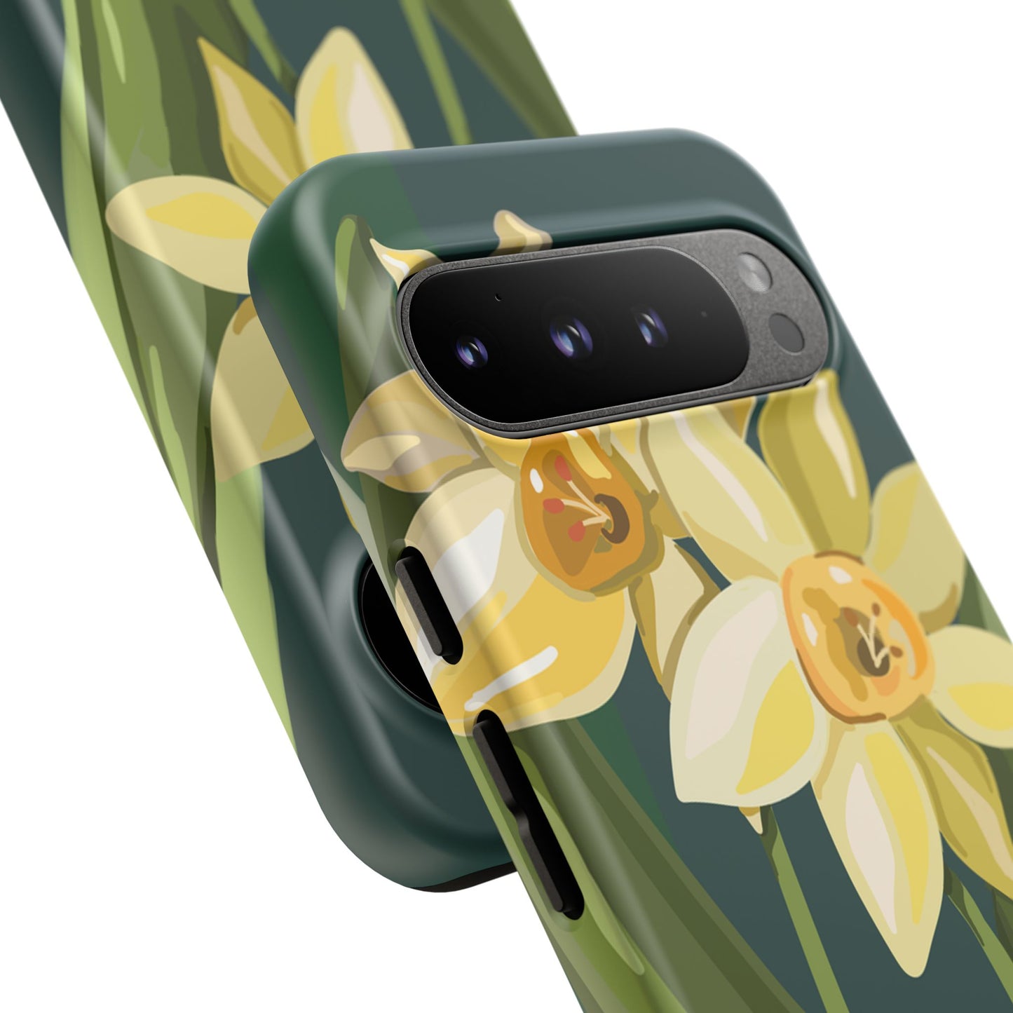 Floral Phone Case - Yellow Daffodil Design, Tough Phone Cover, Spring Decor, Floral Gift, Nature-Inspired Accessories