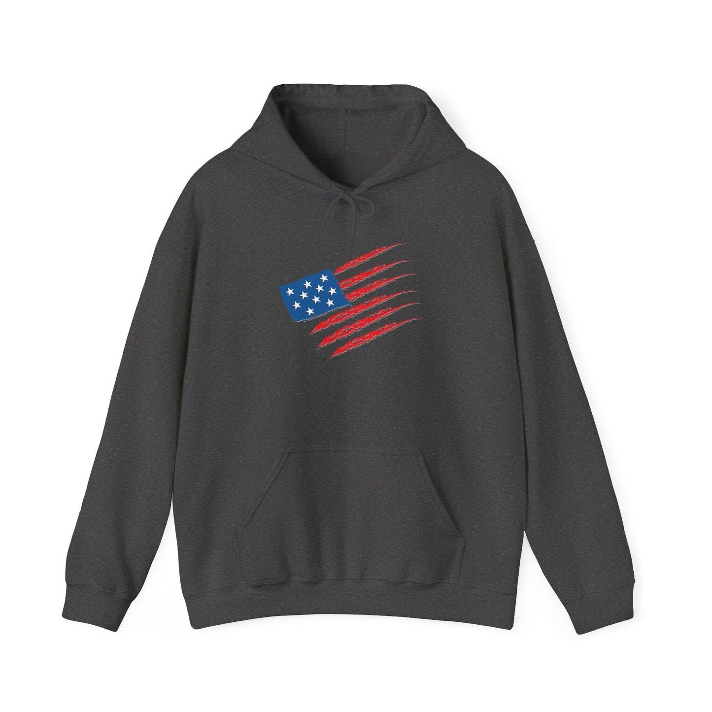 Patriotic Hoodie with American Flag Design | Unisex Sweatshirt for Independence Day, Memorial Day, Everyday Wear, Gift for Veterans