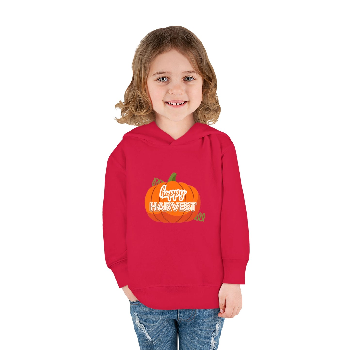 Toddler Happy Harvest Pullover Hoodie, Fall Kids Sweatshirt, Pumpkin Hoodie, Thanksgiving Gift, Cozy Autumn Wear