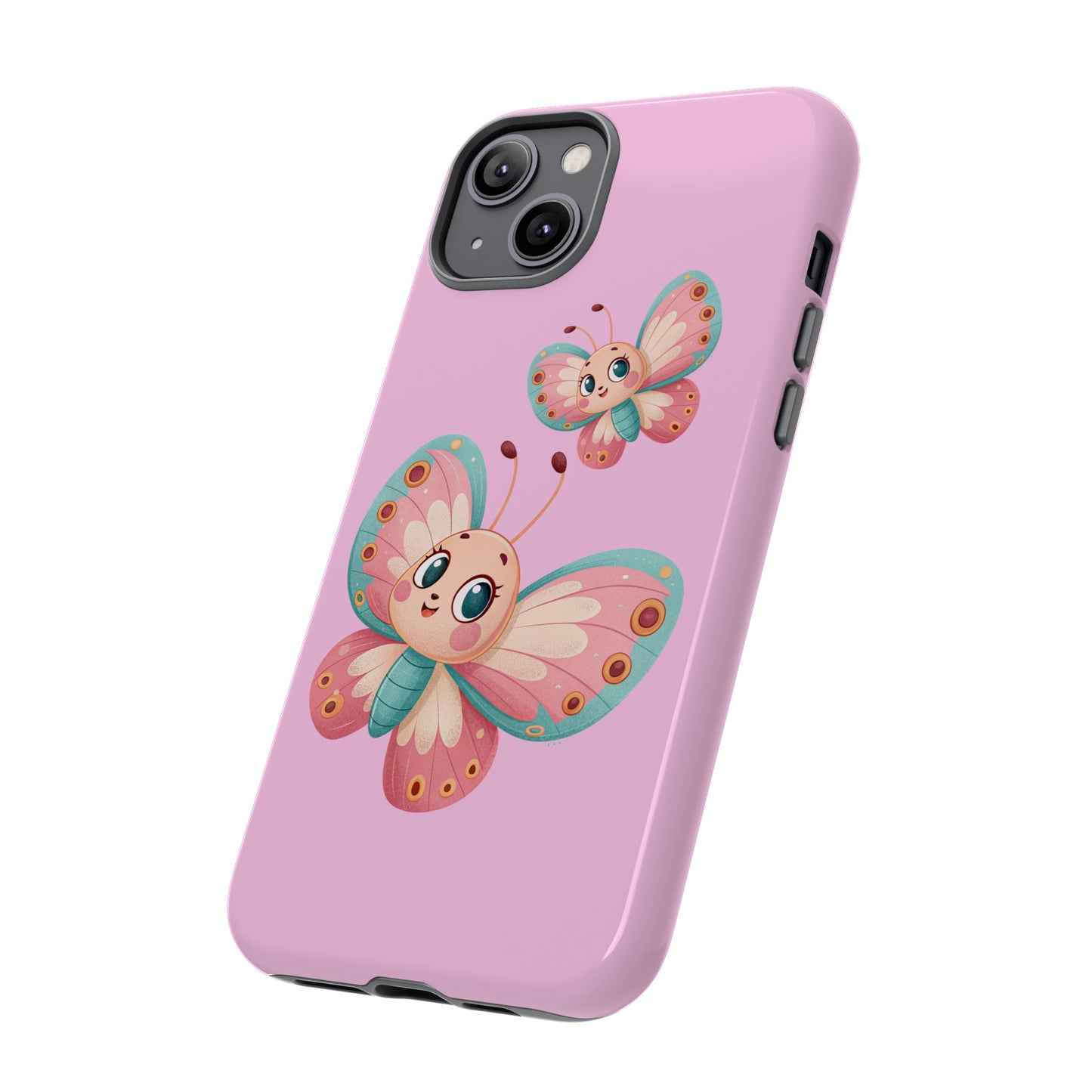 Cute Butterfly Phone Case, Tough Phone Cover, Girly Phone Accessory, Unique Gift for Her, Kids Phone Case, Floral Design Case