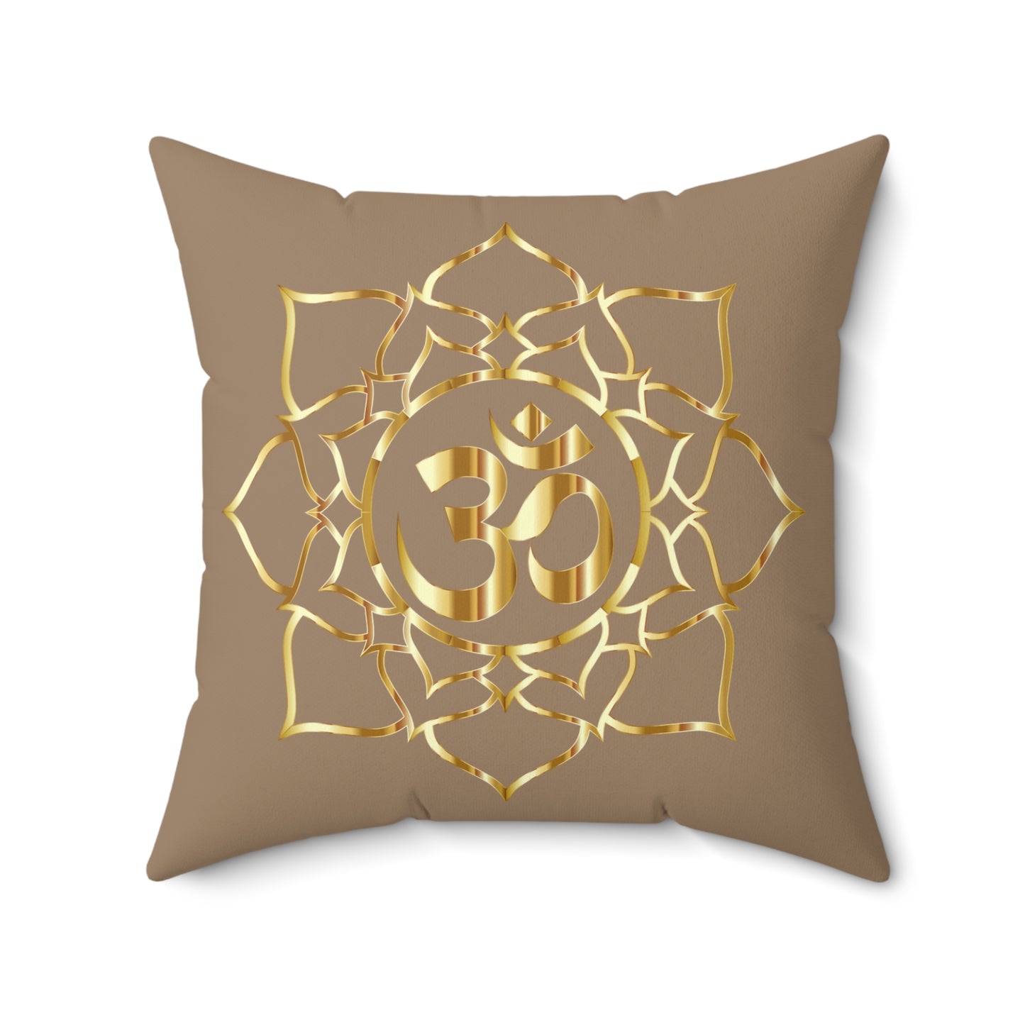 Spun Polyester Decorative Pillow, Om Symbol Home Decor, Meditation Cushion, Yoga Studio Accent, Spiritual Gift Idea