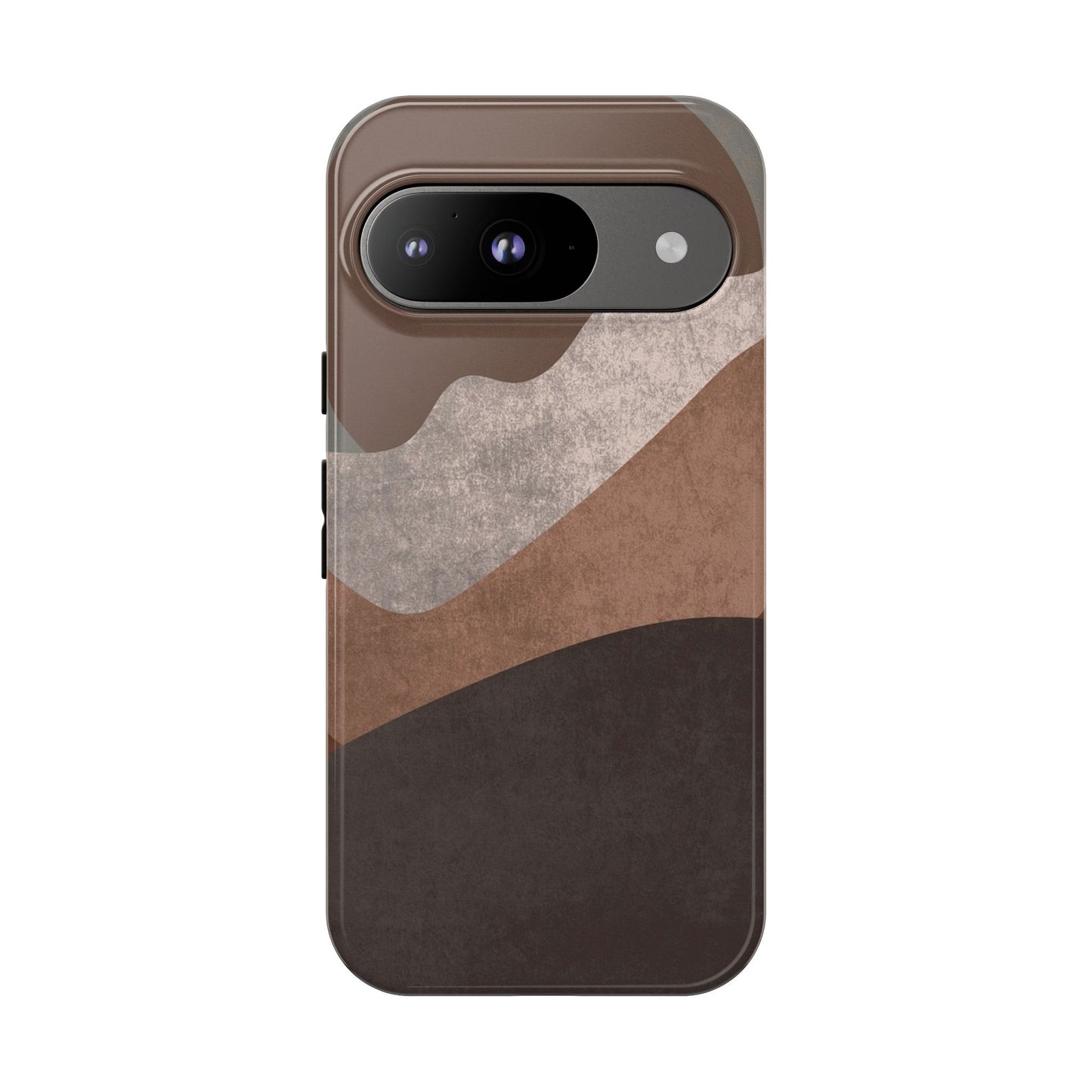 Abstract Earthtone Phone Case — Brown Layered Rugged Tough Case
