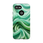 Stylish Phone Case, Tough Case, Green Abstract Design, Cell Phone Cover, Unique Gift, Trendy Accessory