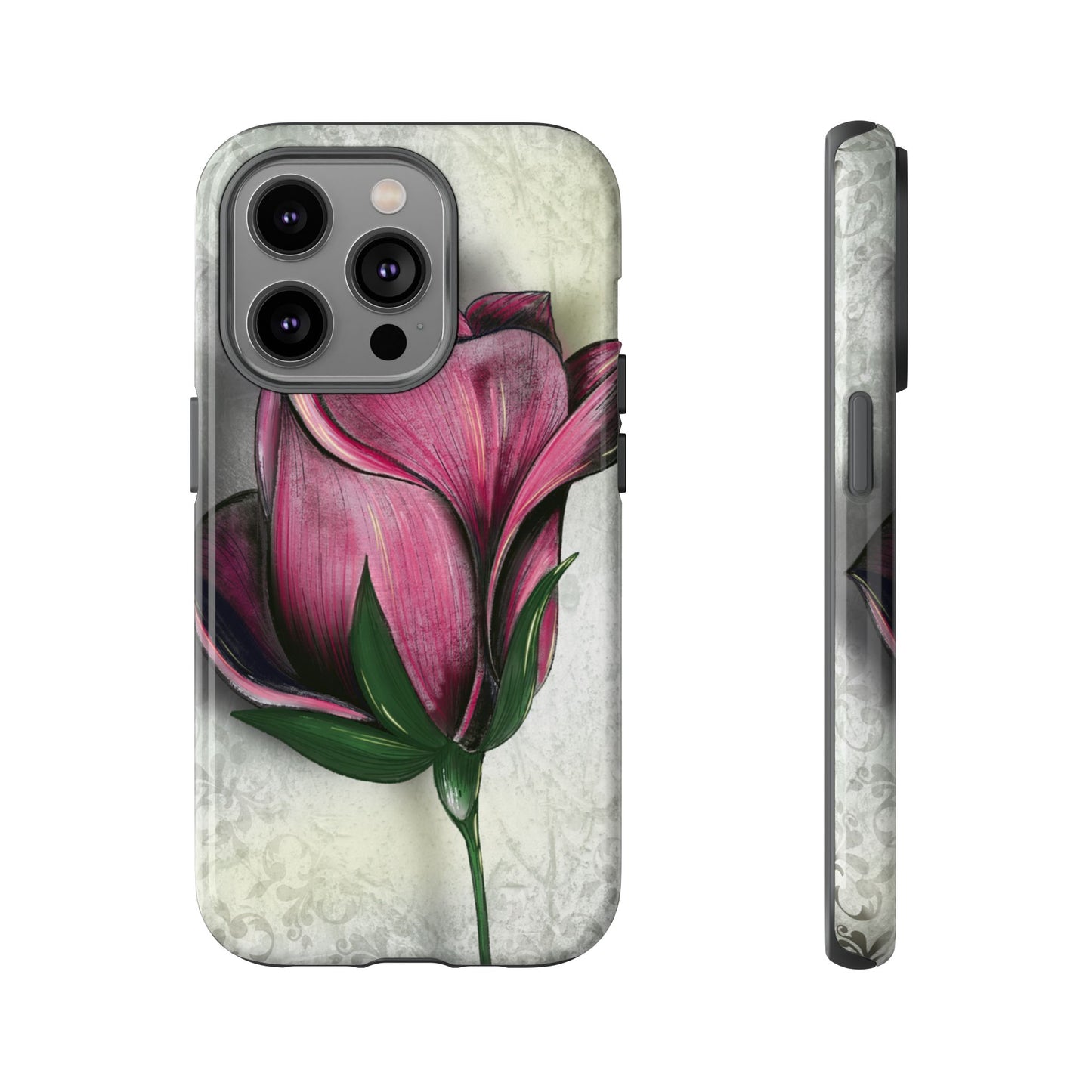 Rose Phone Case – Tough Cases, Floral Phone Cover, Gift for Her, Minimalist Design, Nature Lover's Accessory, Birthday Gift Idea