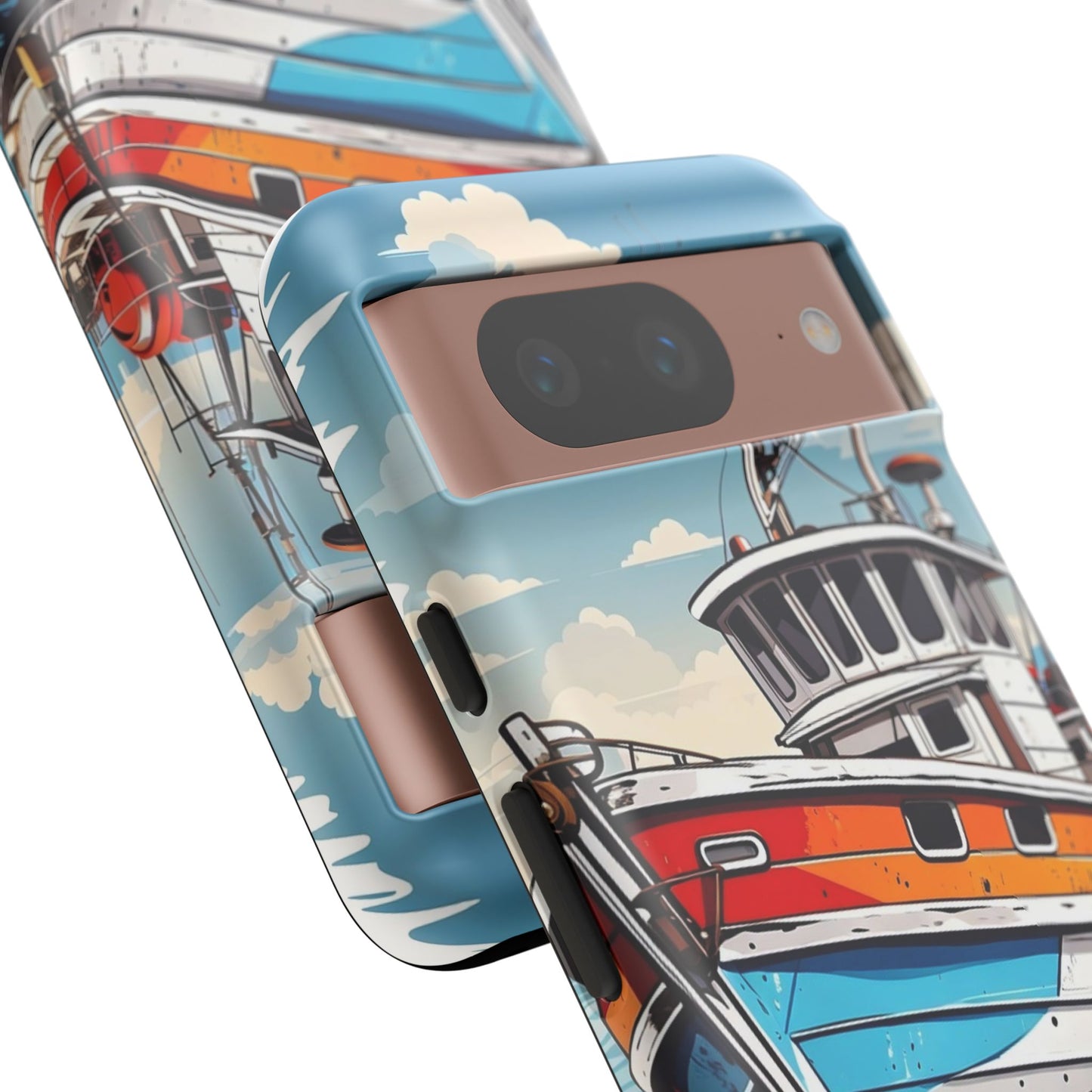 Colorful Fishing Boat Phone Case | Nautical Gift, Marine Design, Coastal Aesthetic, Summer Vibes, Sea Lover's Accessory