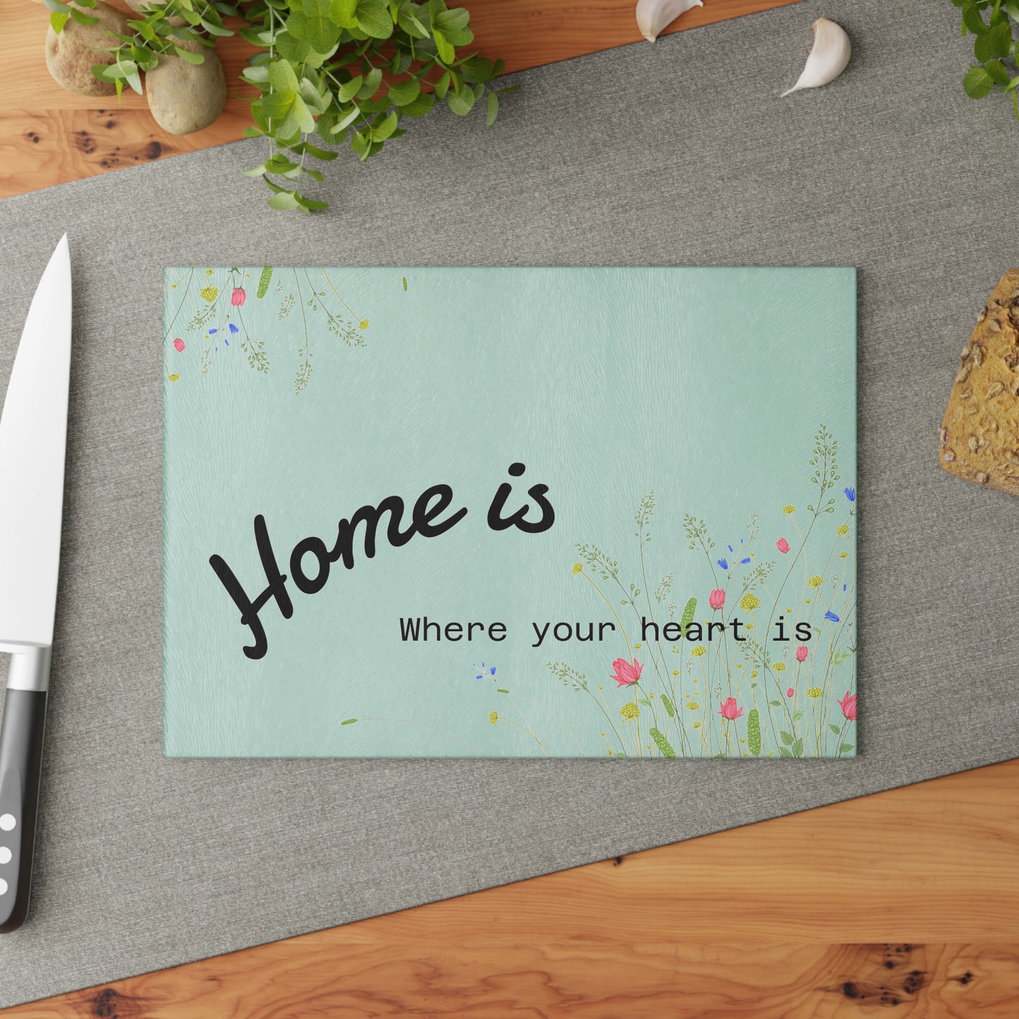 Floral Home Cutting Board, Kitchen Decor, Gift for Home Cooks, Housewarming Gift, Unique Kitchen Accessory