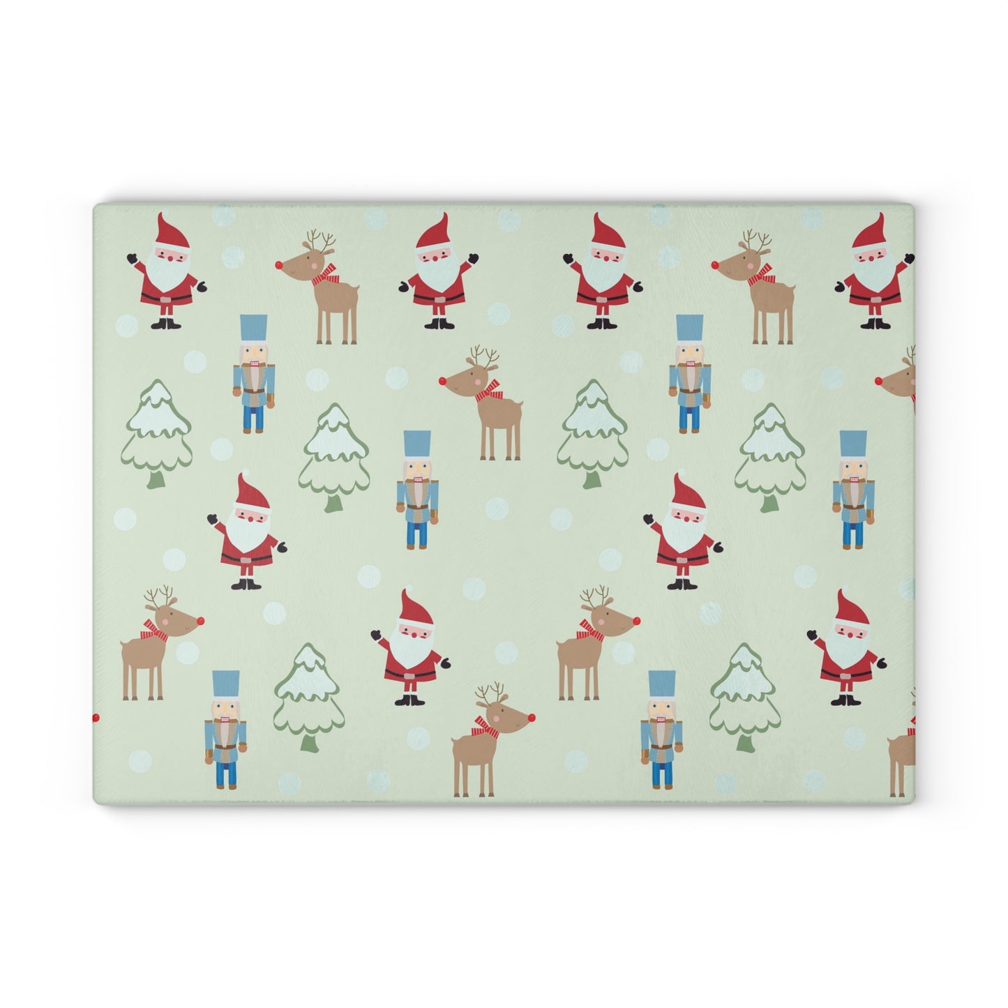 Festive Holiday Glass Cutting Board, Christmas Kitchen Decor, Seasonal Cooking Gift, Merry & Bright Kitchenware, Unique Holiday Tableware