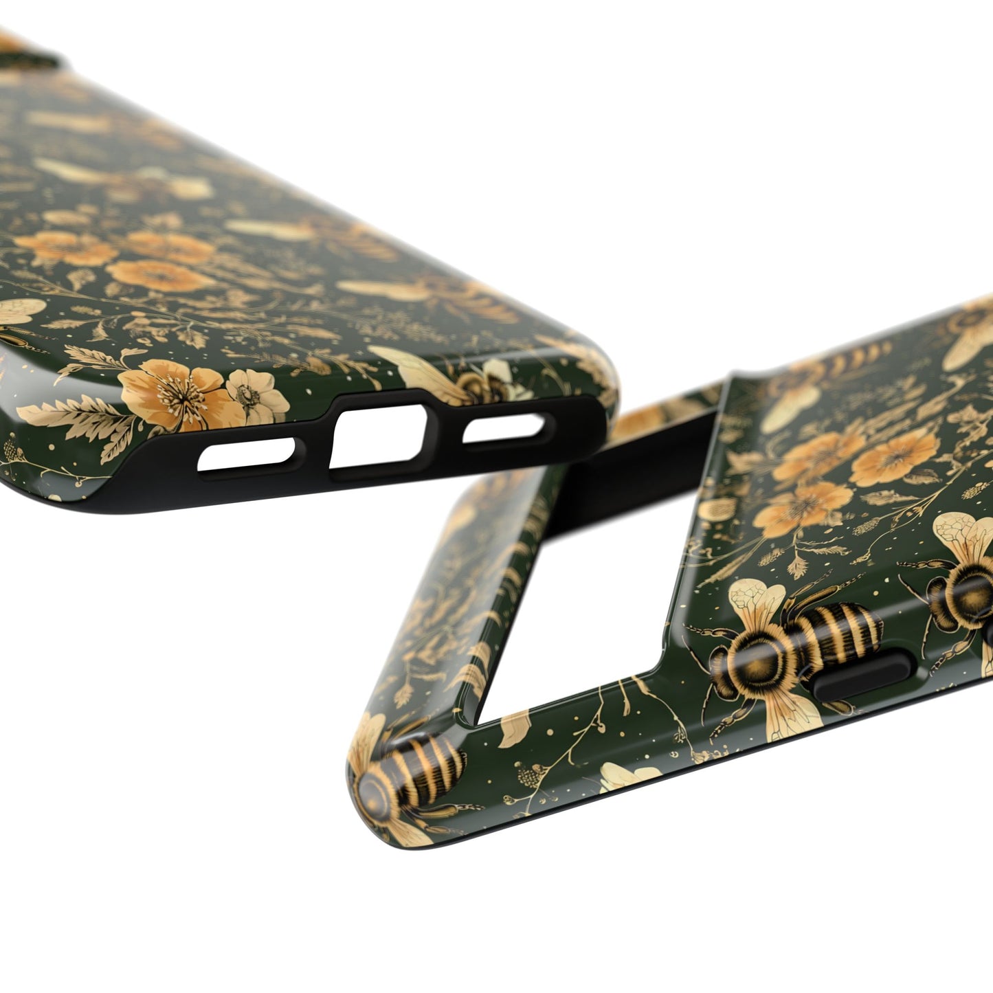 Nature-Inspired Phone Case, Tough Cases for Nature Lovers, Floral Bee Design, Eco-Friendly Gift, Summer Vibes, Trendy Phone Accessory,