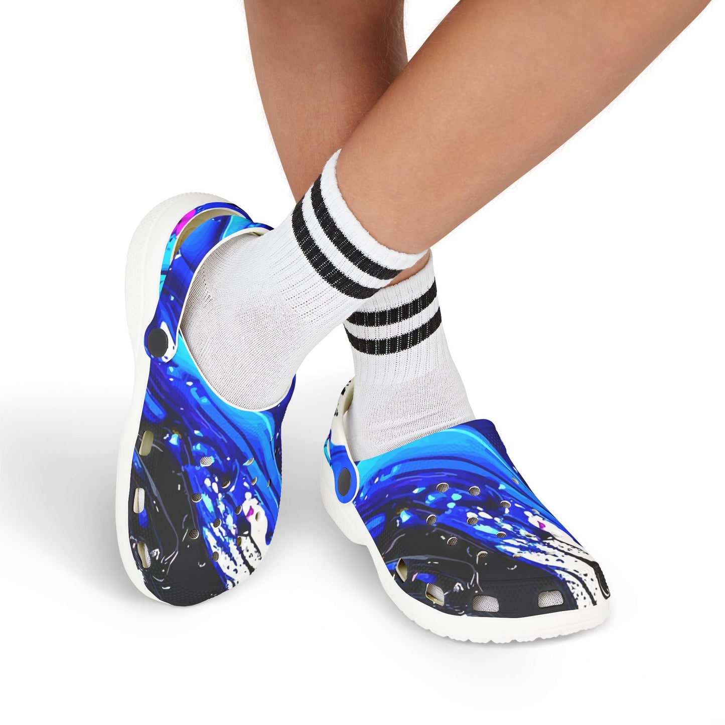 Kids Foam Clogs — Blue Splash