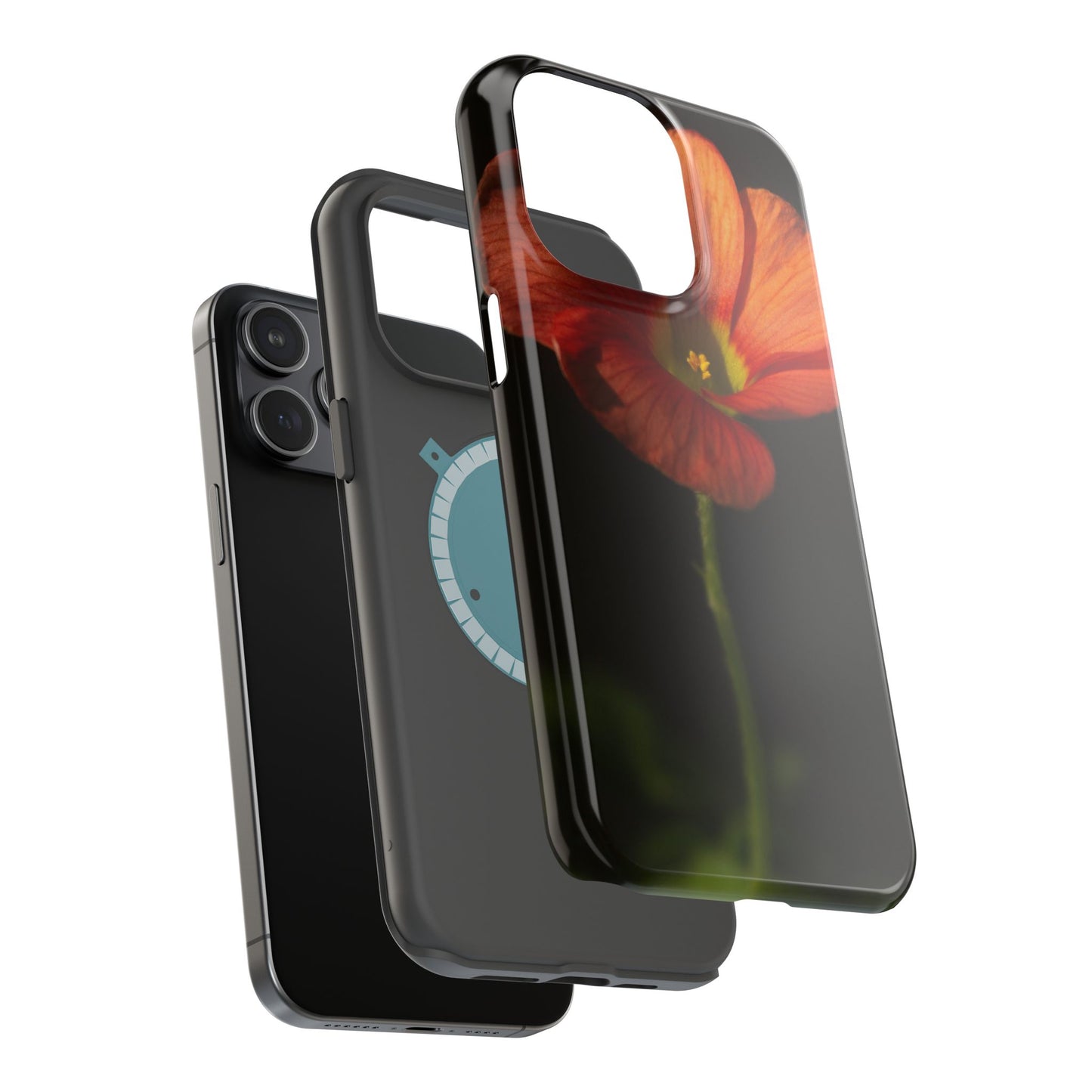 Poppy Bloom Magnetic Impact Phone Case — Slim Protective Floral Design