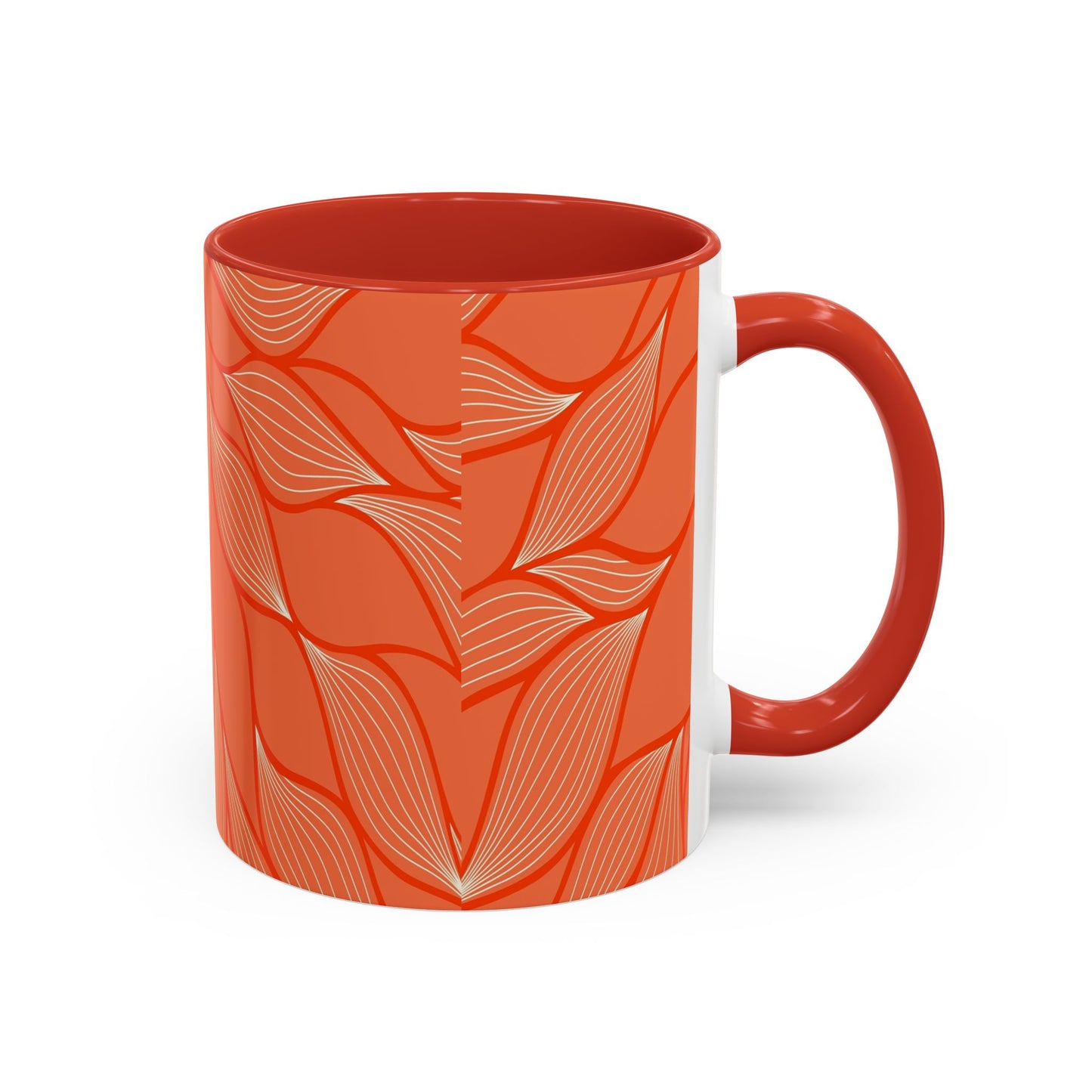 Stylish Accent Coffee Mug, Floral Pattern Drinkware, Unique Gift for Coffee Lovers, Home Decor, Kitchenware, Vibrant Design