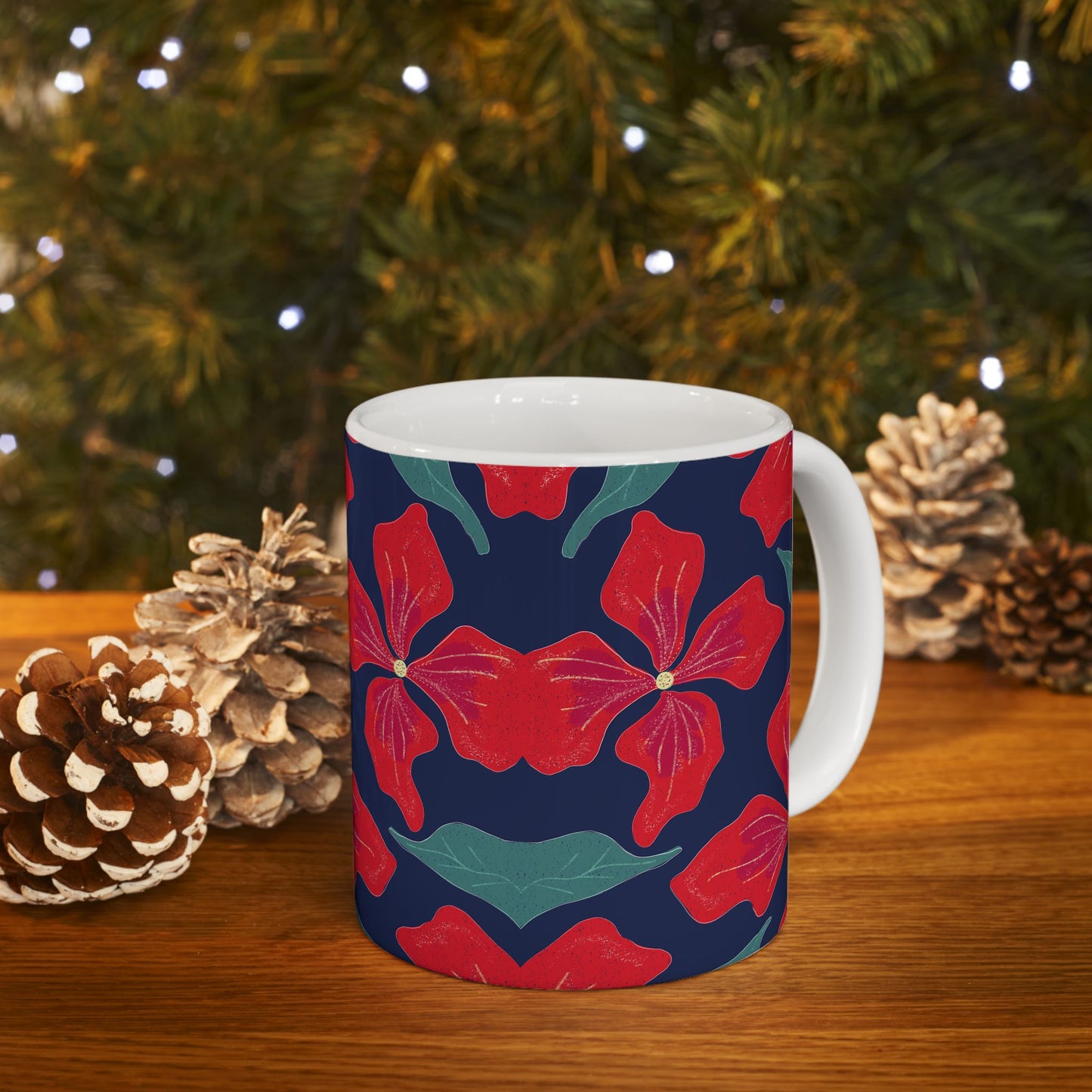 Vibrant Floral Ceramic Mug | Coffee Tea Cup, Gift for Her, Home Décor, Birthday, Mother's Day, Eco-Friendly