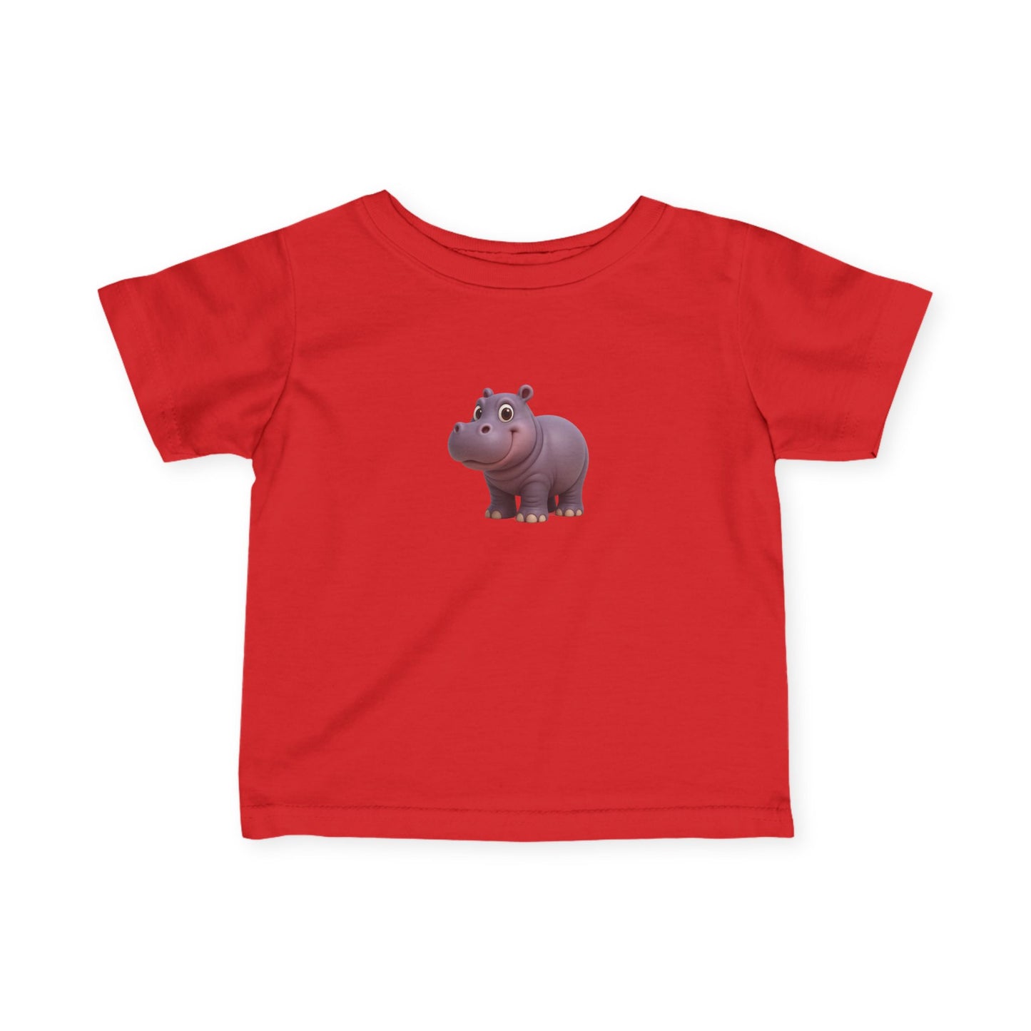 Cute Hippo Infant T-Shirt, Baby Birthday Gift, Toddler Apparel, Animal Lover Tee, Kids Casual Wear