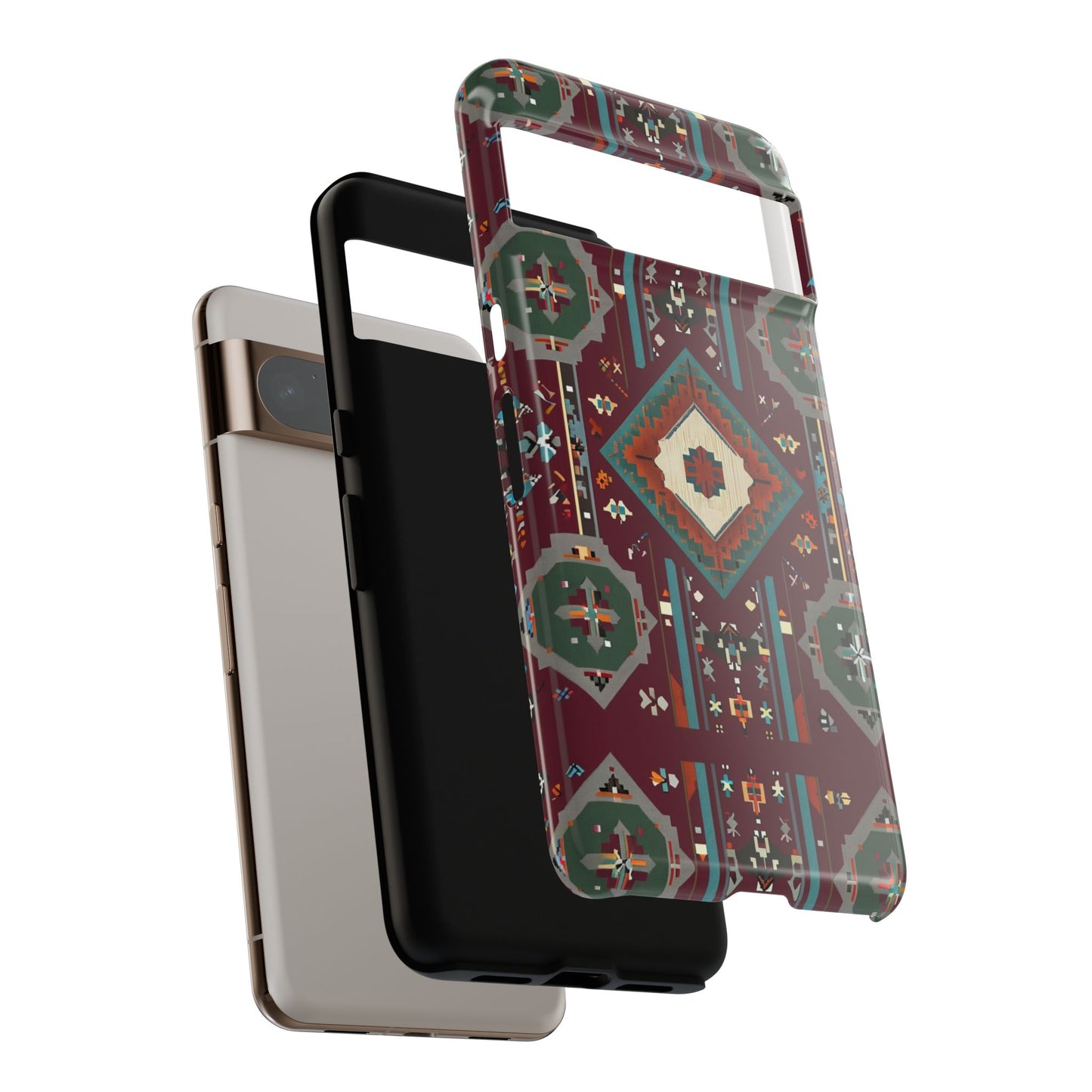 Tribal Pattern Phone Case - Boho Chic, Tough Durable Cover, Stylish Tech Accessory, Gift for Him/Her, Festival Essentials