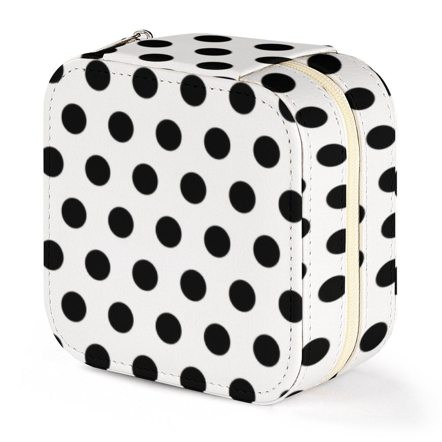 Box Organizer for Jewelry Black Dots