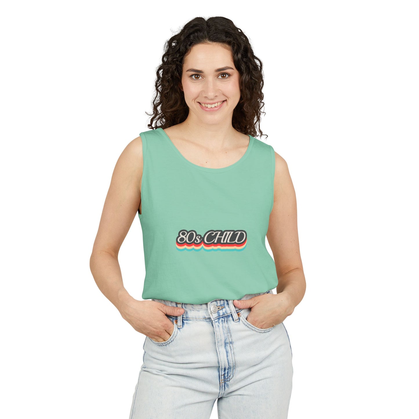 80s Child Unisex Tank Top | Retro Summer Wear, Vintage Style Shirt, Gift for 80s Lovers, Bohemian Fashion, Nostalgic Apparel