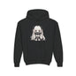Cute Anime Girl & Puppy Youth Hoodie — Kawaii Kids Pullover for Anime Fans