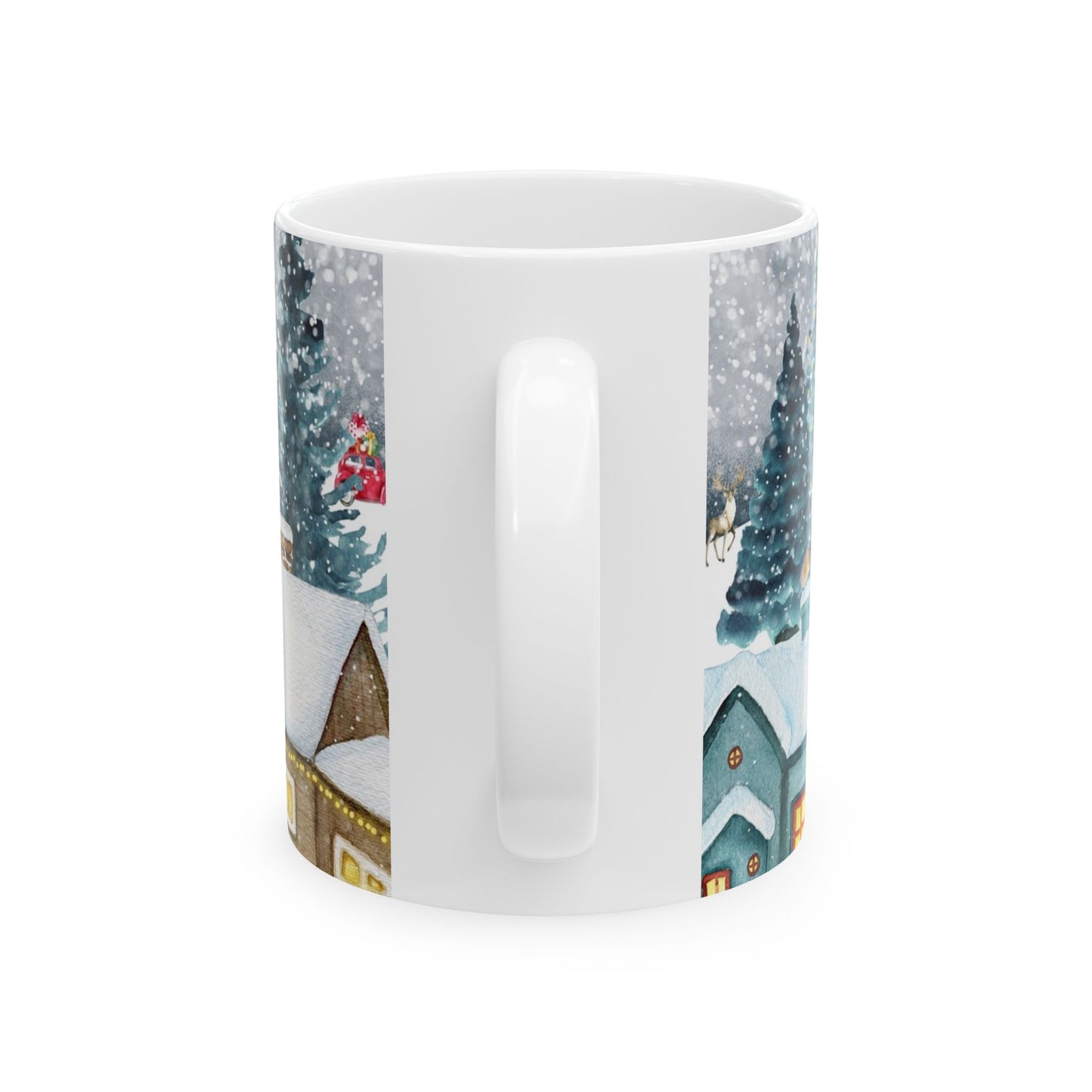 Winter Wonderland Ceramic Mug - Cozy Hot Chocolate Cup, Holiday Gift, Christmas Decor, Seasonal Kitchenware, Snowy Scene
