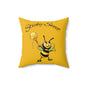Bee Themed Throw Pillow - "Sticky Sweet" Design, Home Decor