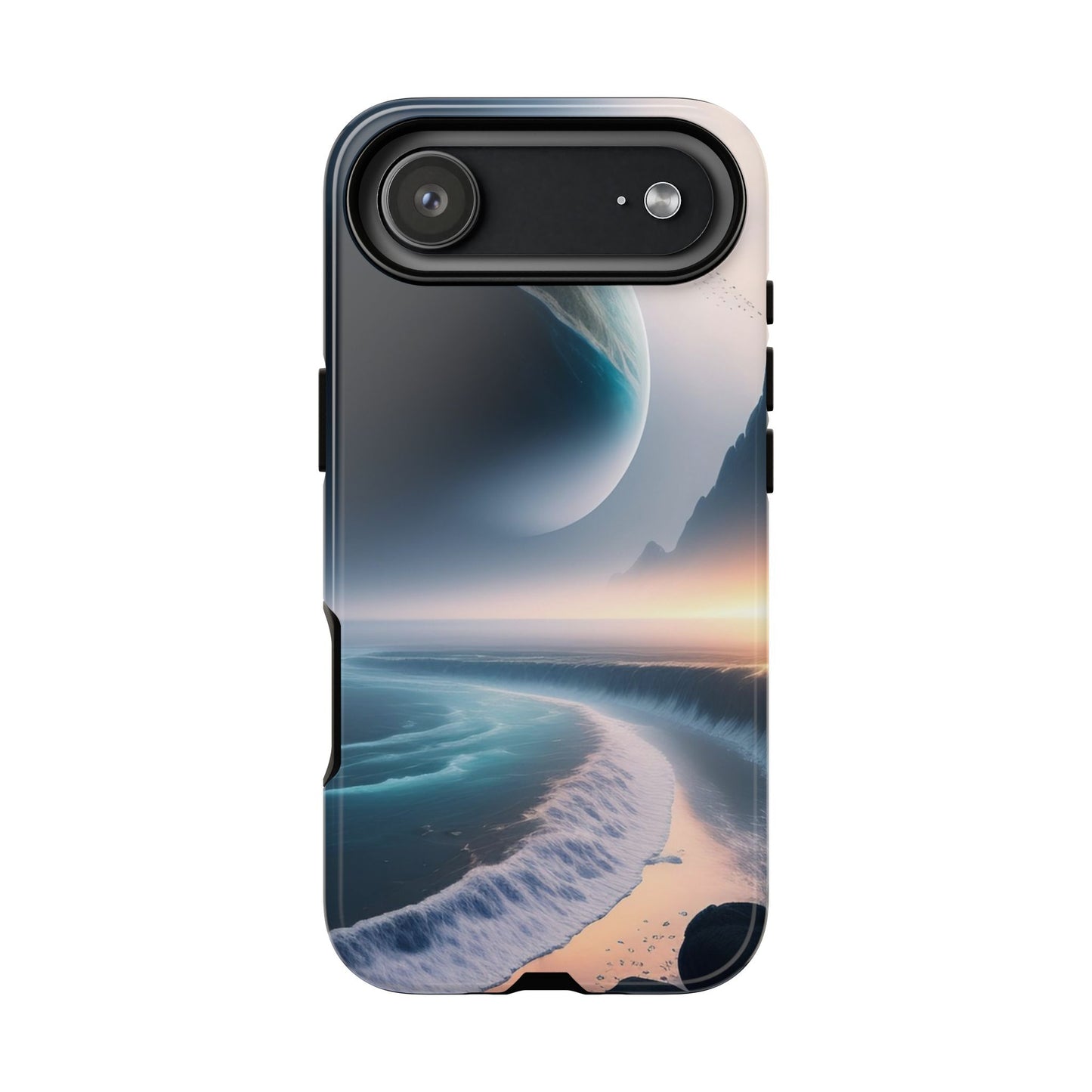 Galaxy Ocean Phone Case — Surreal Planet Beach Tough Case