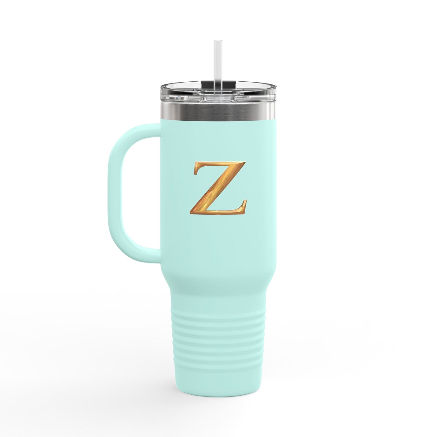 Insulated Travel Mug, 40oz - Letter Z Personalize Hipster Coffee Tumbler