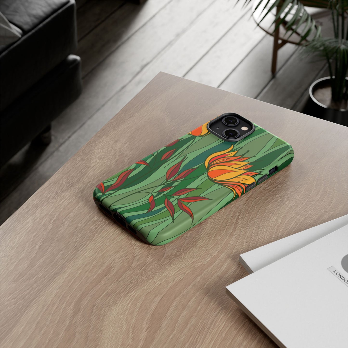 Vibrant Floral Phone Case, Nature-Inspired Tough Case, Eco-Friendly Cover, Unique Gift for Nature Lovers, Spring Decor
