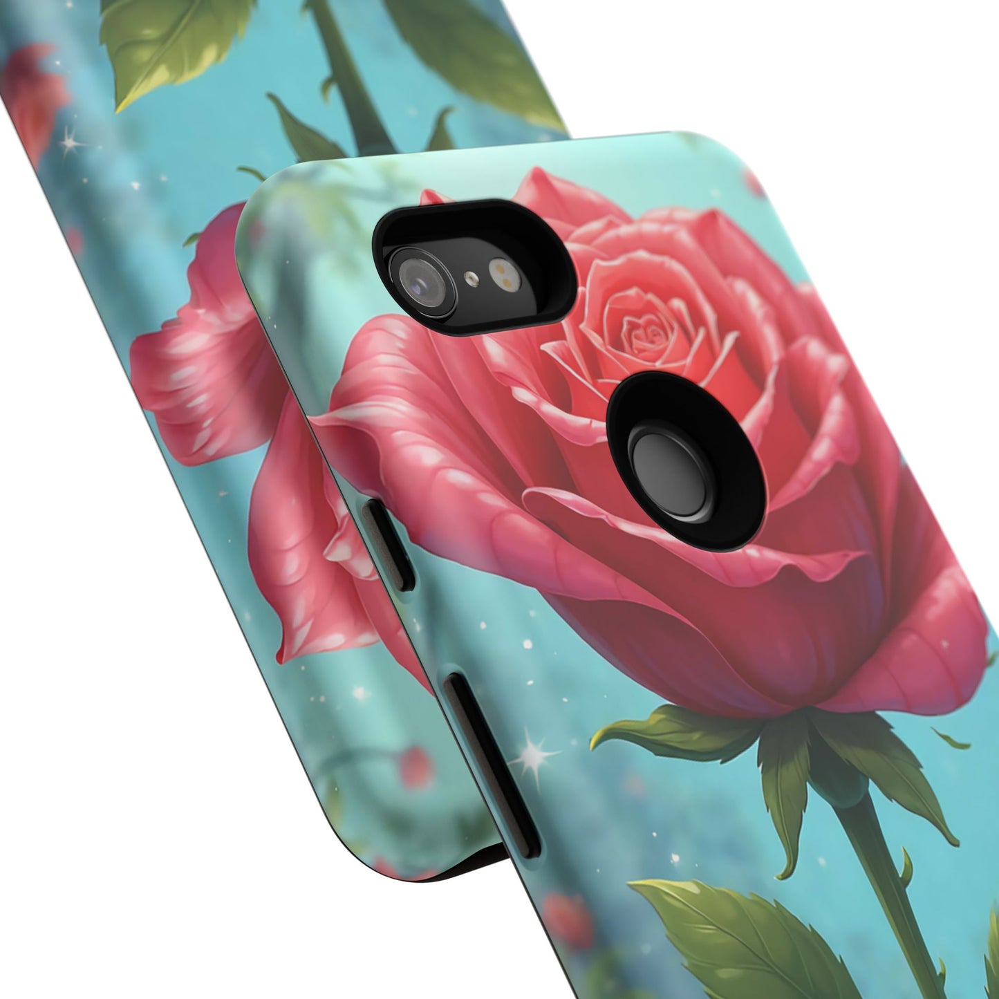 Floral Phone Case, Tough Cases with Elegant Rose Design, Stylish iPhone Cover, Rose Flower Gift for Nature Lovers, Unique Mobile Accessories