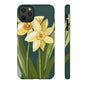 Floral Phone Case - Yellow Daffodil Design, Tough Phone Cover, Spring Decor, Floral Gift, Nature-Inspired Accessories