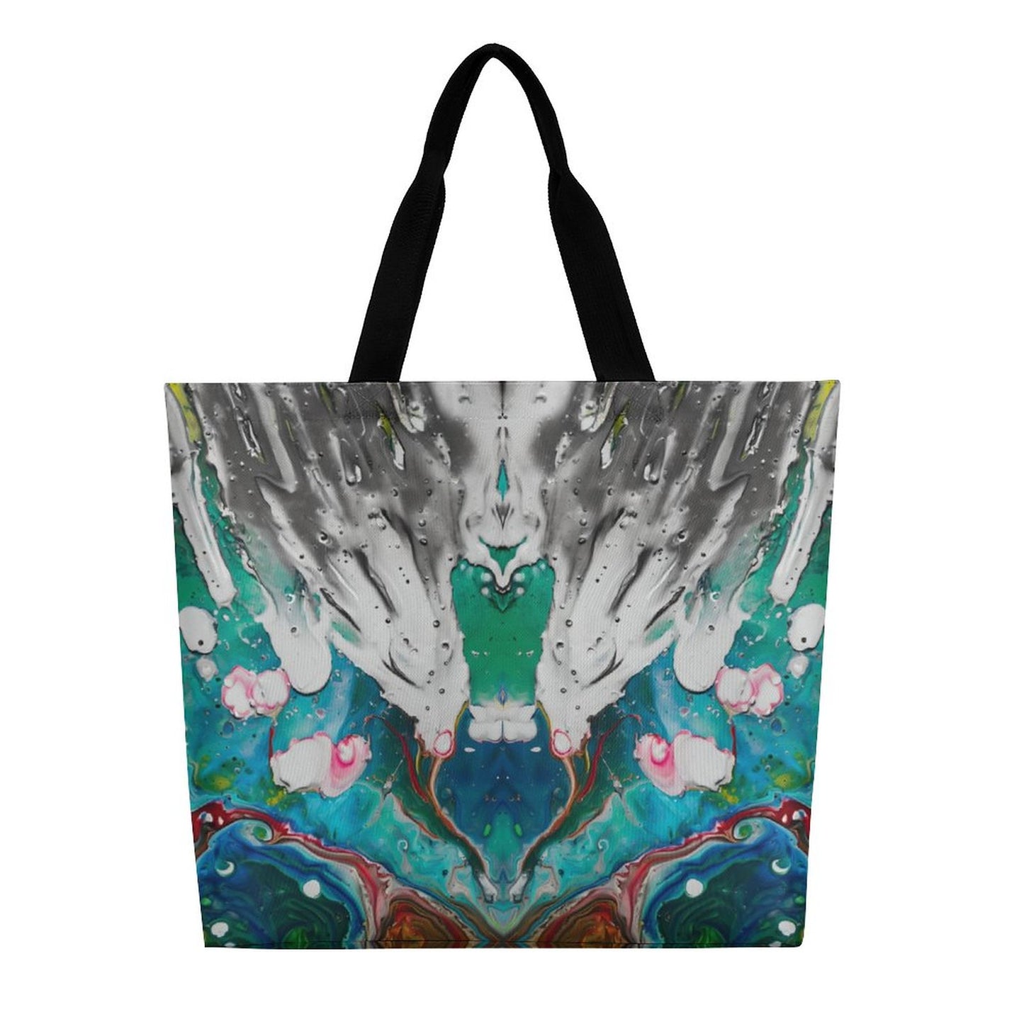 Large One Shoulder Shopping Bag Multicolor