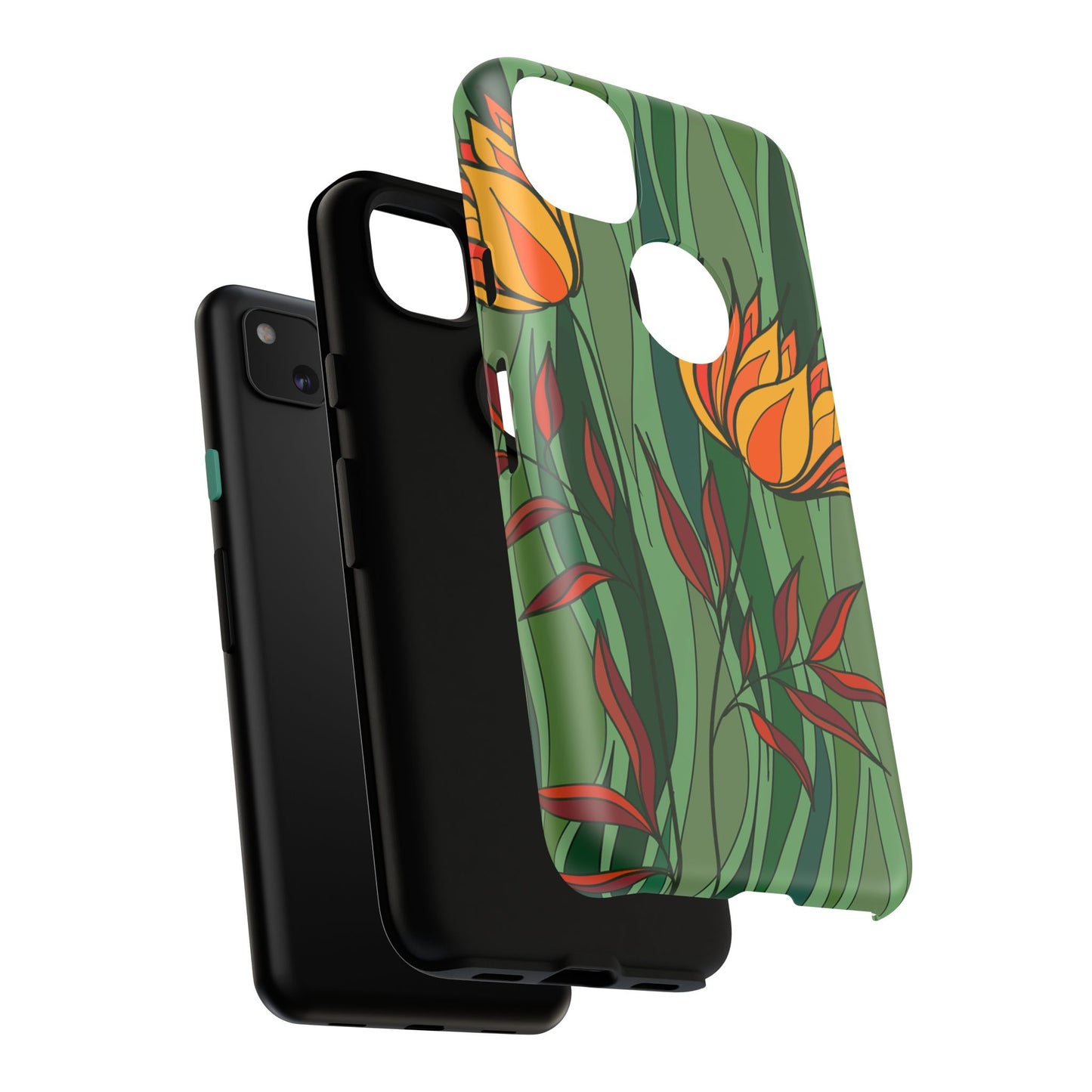 Vibrant Floral Phone Case, Nature-Inspired Tough Case, Eco-Friendly Cover, Unique Gift for Nature Lovers, Spring Decor