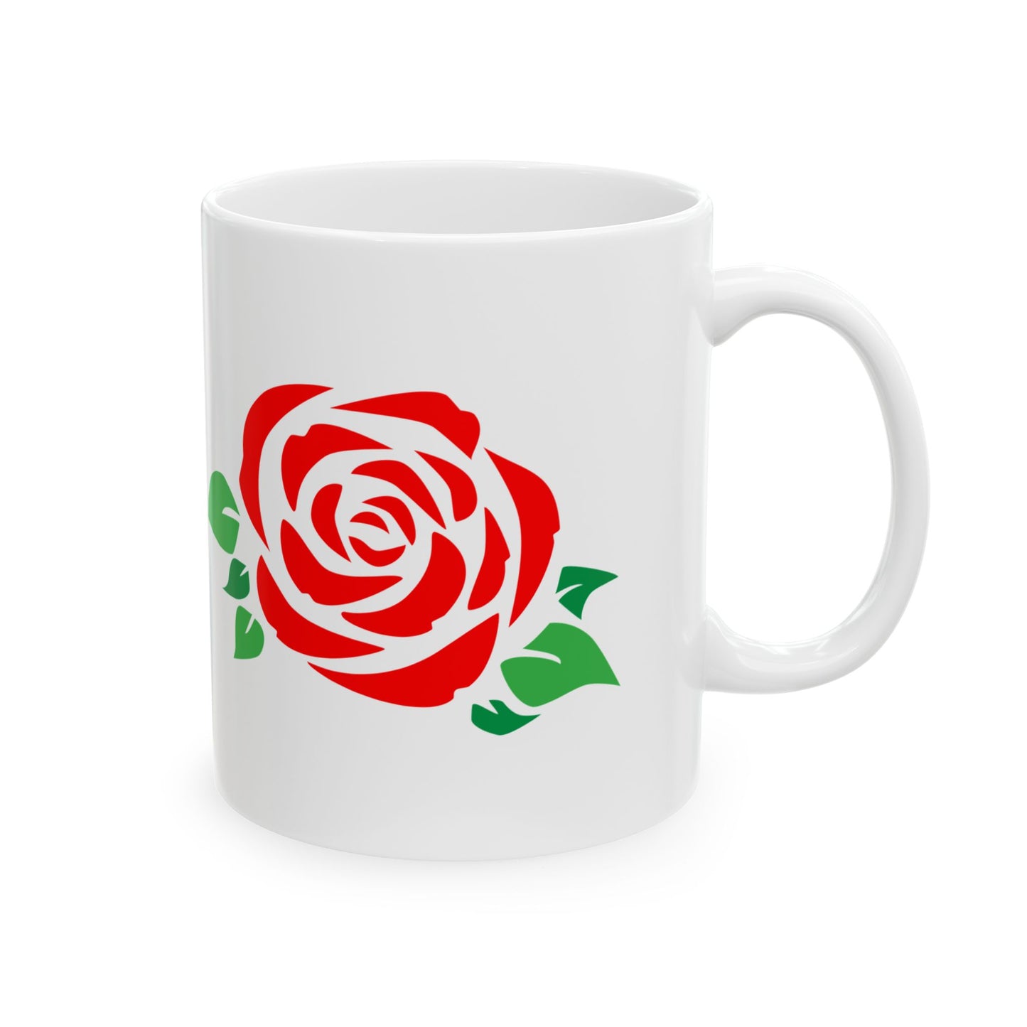 Romantic Rose Ceramic Mug | Perfect Gift for Coffee Lovers, Mother's Day, Valentine's, Floral Decor