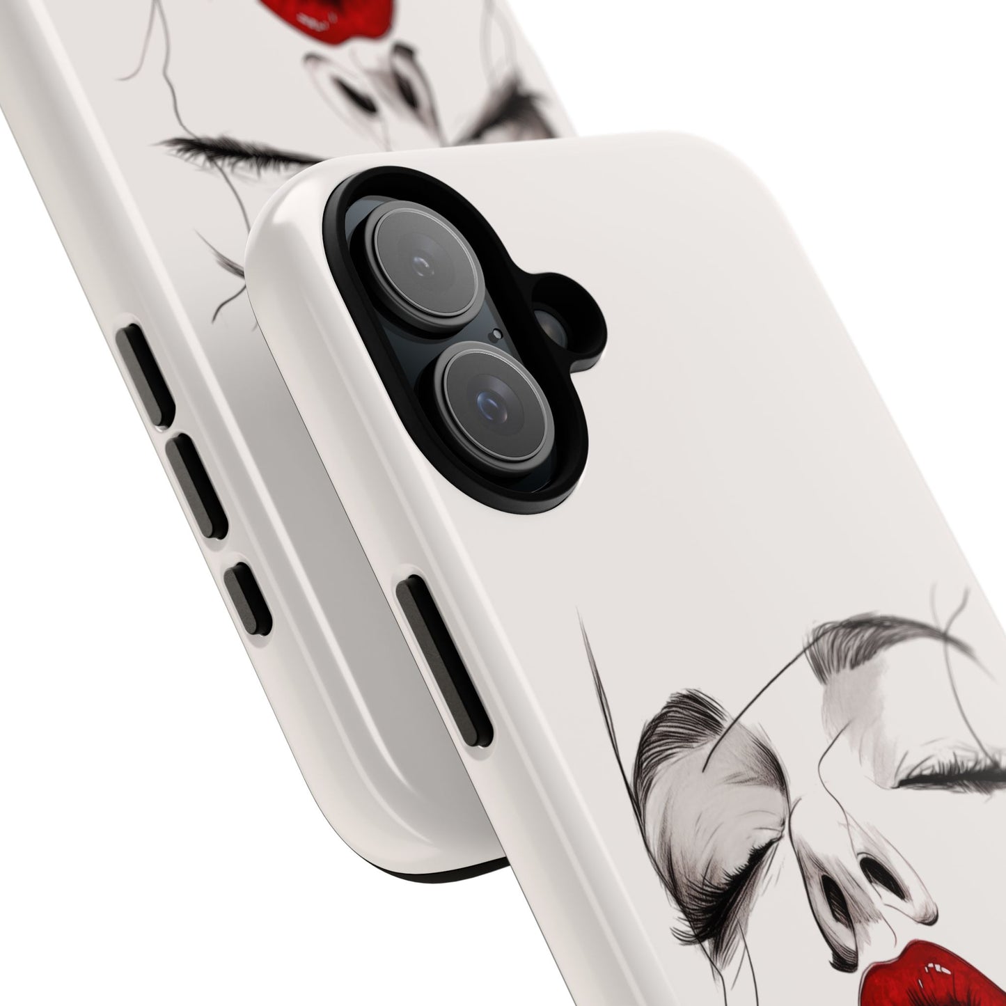 Stylish Phone Case with Artistic Lip Design, Femme Tech Accessory, Trendy Device Cover, Gift for Her, Unique Phone Accessories