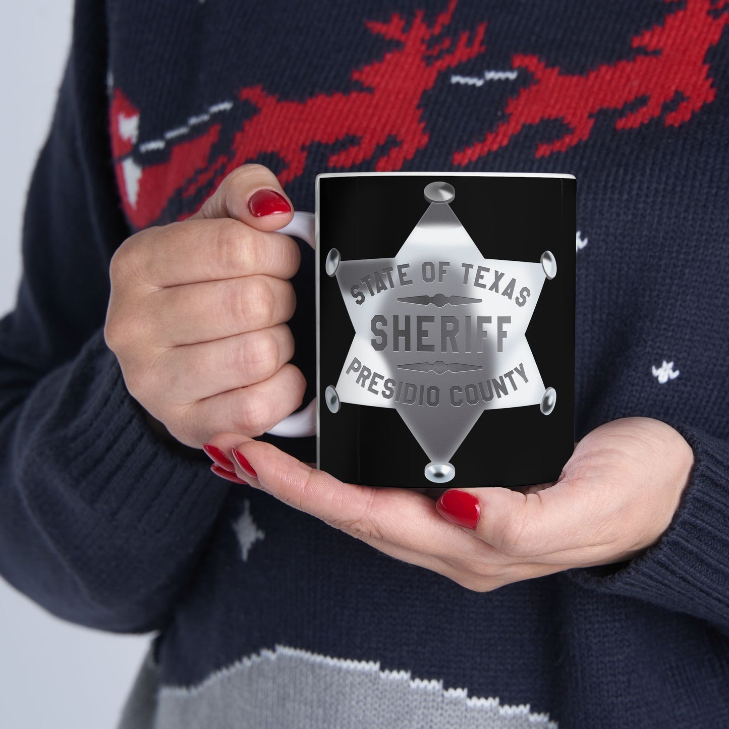 Sheriff's Office Ceramic Mug, Law Enforcement Gift, Sheriff Star Coffee Cup, Police Support Mug, Funny Sheriff Present