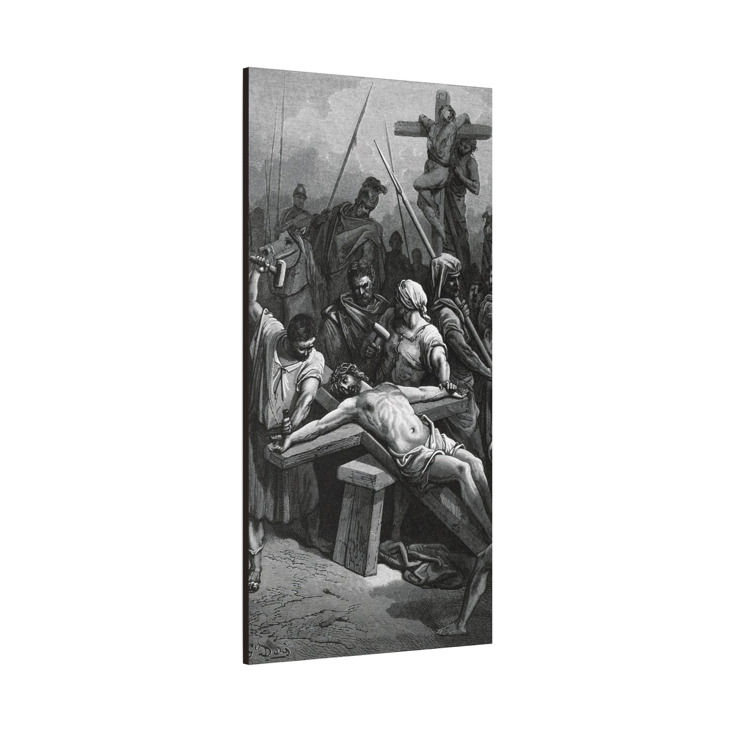 Crucifixion Art Matte Canvas Print – Stretched Religious Wall Decor
