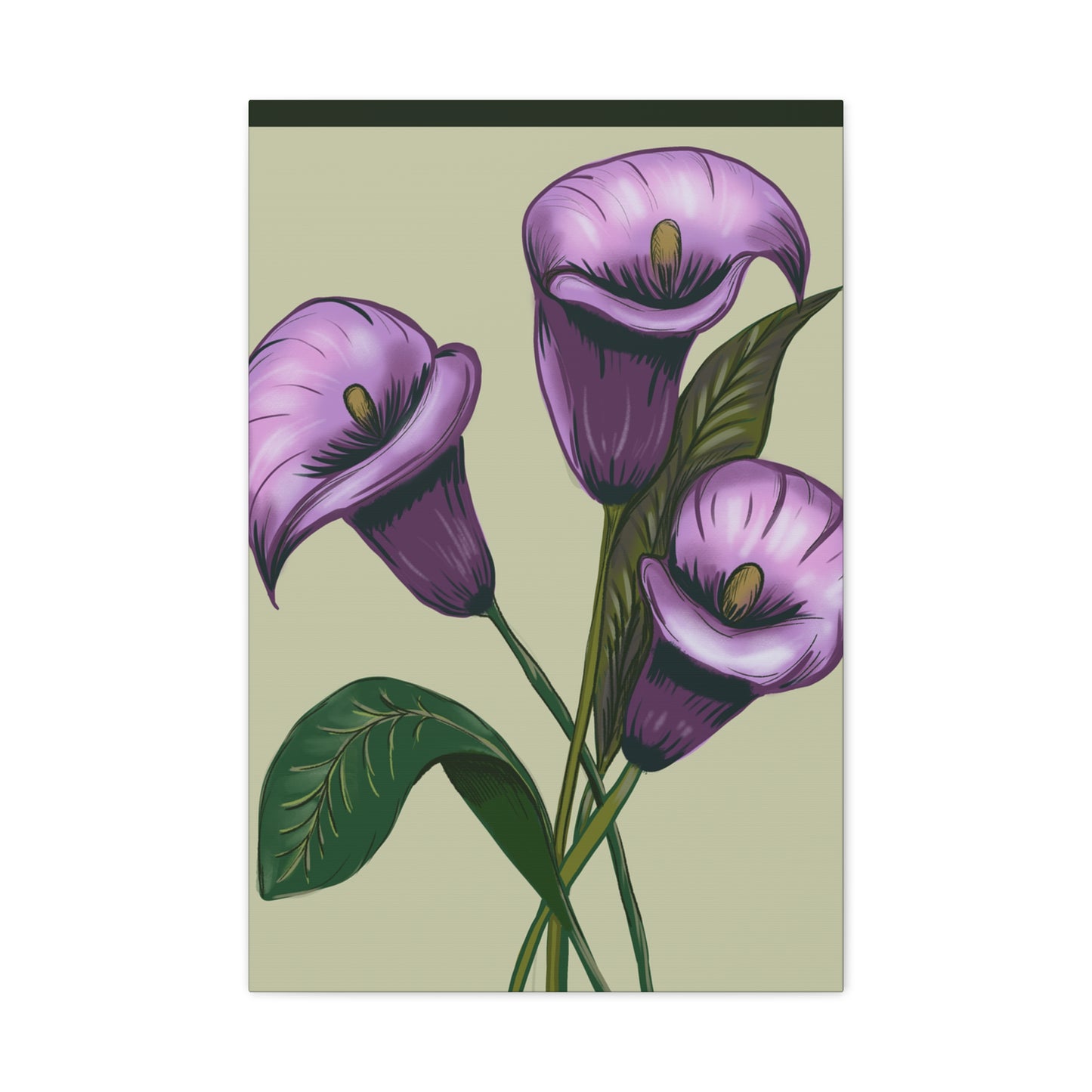Copy of Matte Canvas, Stretched, 1.25" Purple Flowers