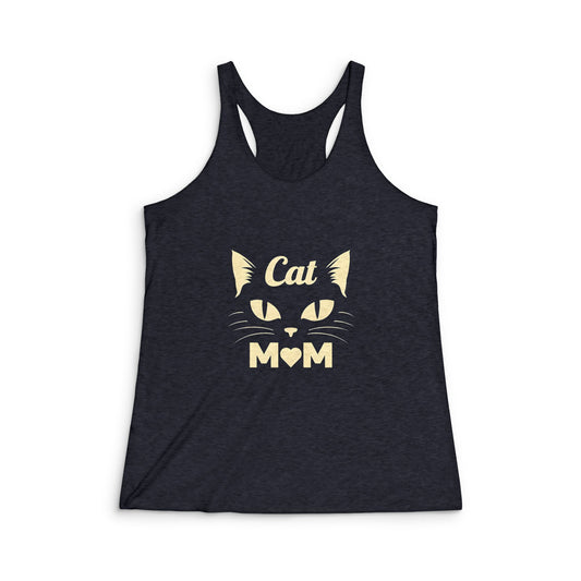 Cat Mom Racerback Tank — Women's Cat Lover Graphic Tank Top