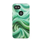 Stylish Phone Case, Tough Case, Green Abstract Design, Cell Phone Cover, Unique Gift, Trendy Accessory