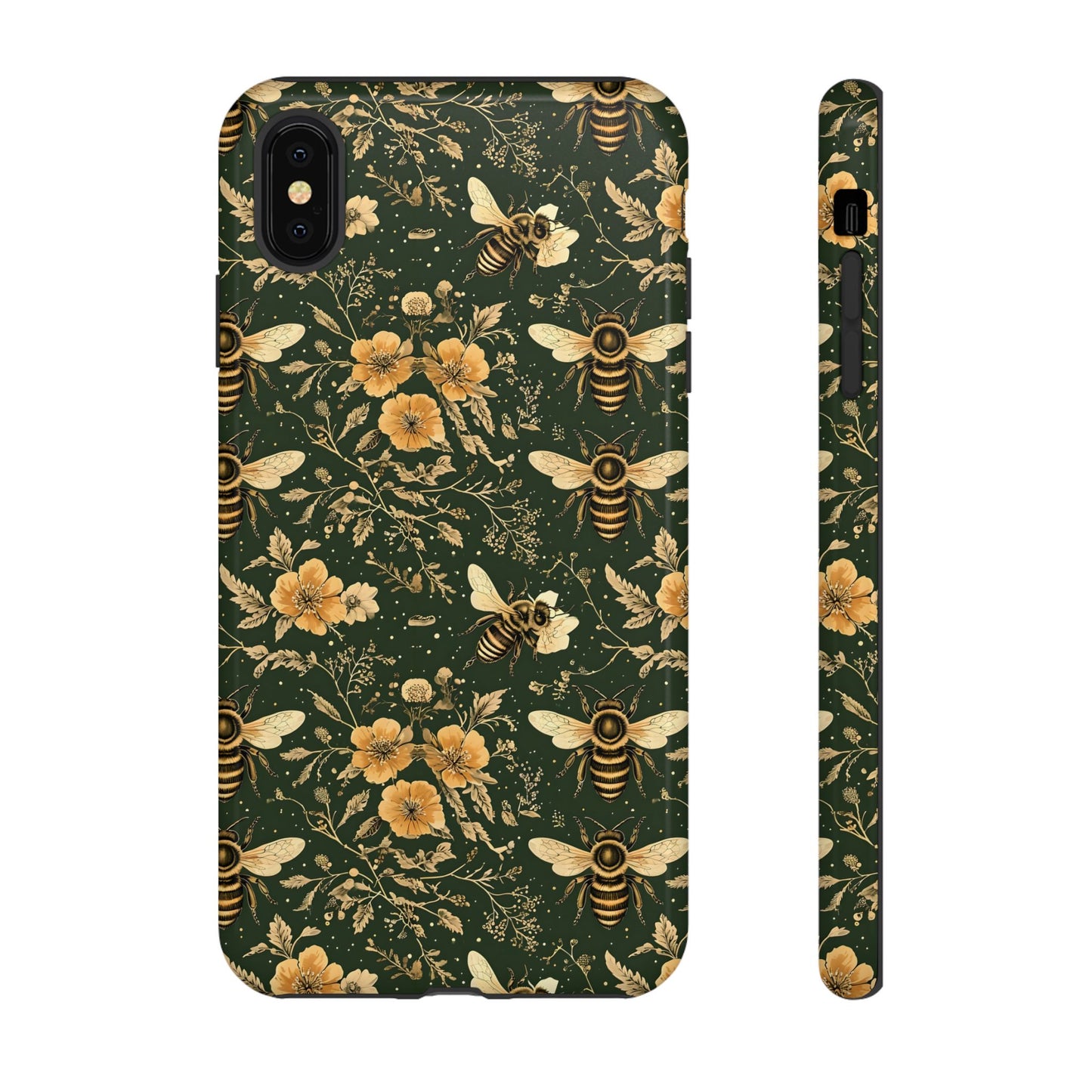 Nature-Inspired Phone Case, Tough Cases for Nature Lovers, Floral Bee Design, Eco-Friendly Gift, Summer Vibes, Trendy Phone Accessory,