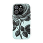 Elegant Floral Phone Case, Tough Cases for iPhones, Black Rose Design, Gift for Her, Stylish Phone Cover, Birthday Gifts