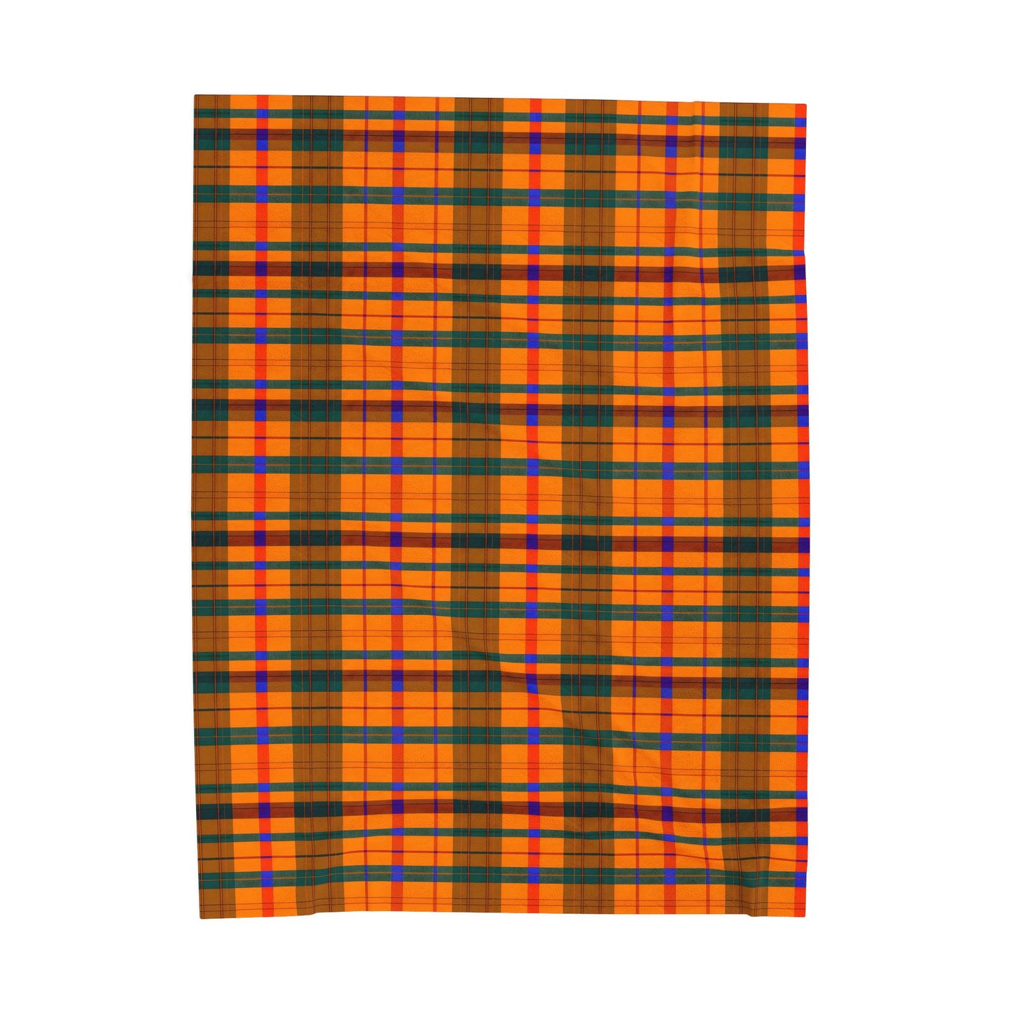Cozy Plaid Velveteen Plush Blanket | Soft Throw for Fall, Home Décor, Gift for Him/Her, Autumn Vibes, Snuggle-Up Comfort