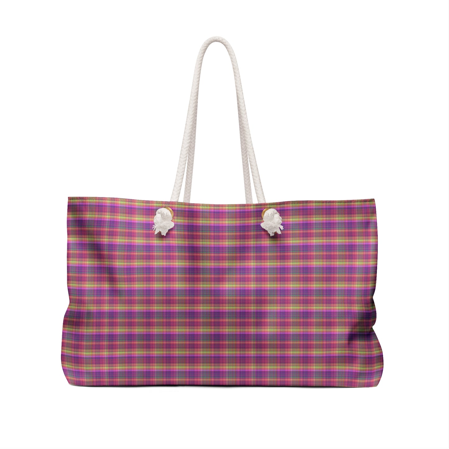 Colorful Checked Weekender Bag - Perfect for Travel, Gym, Beach, Gift, Tote, Vacation, Stylish Storage