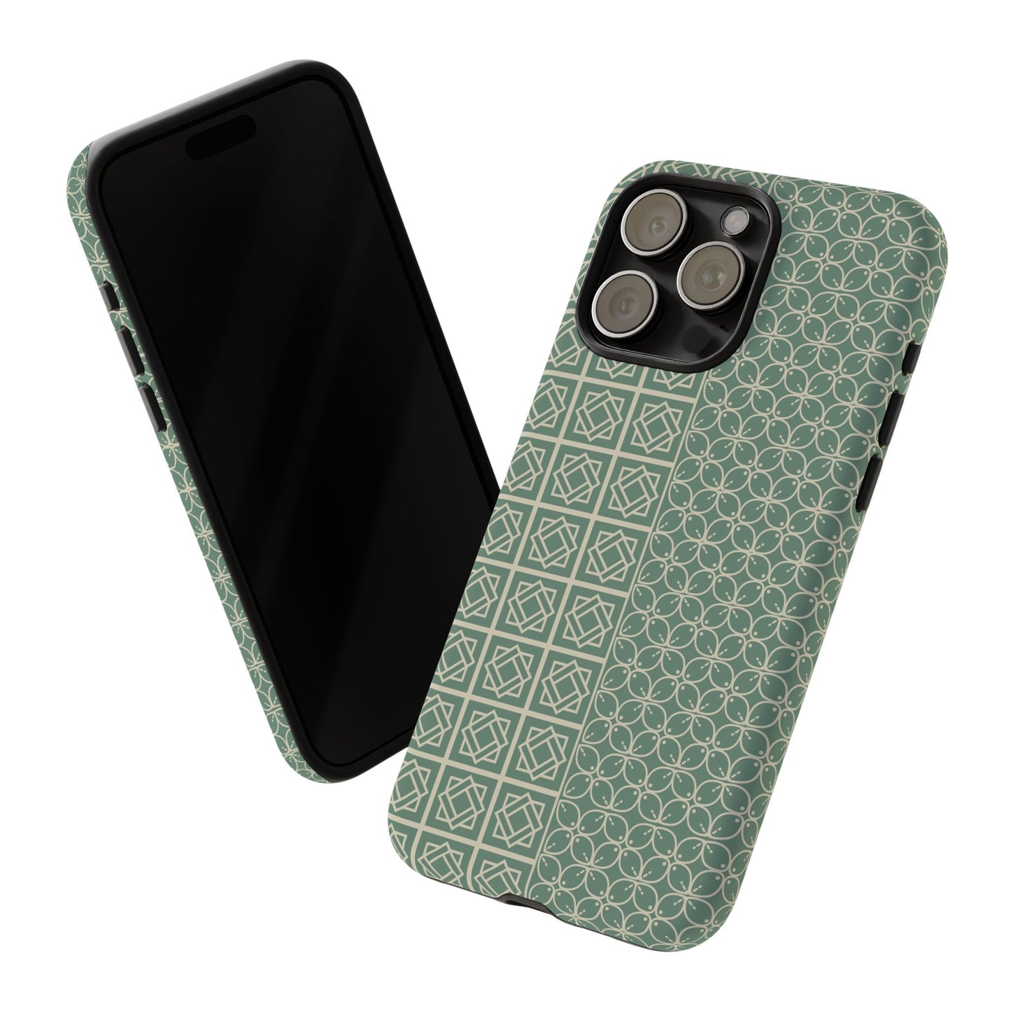 Stylish Phone Case with Geometric Patterns, Tough Cases, Durable Cell Phone Cover, Trendy Smartphone Accessory, Functional Gift Idea