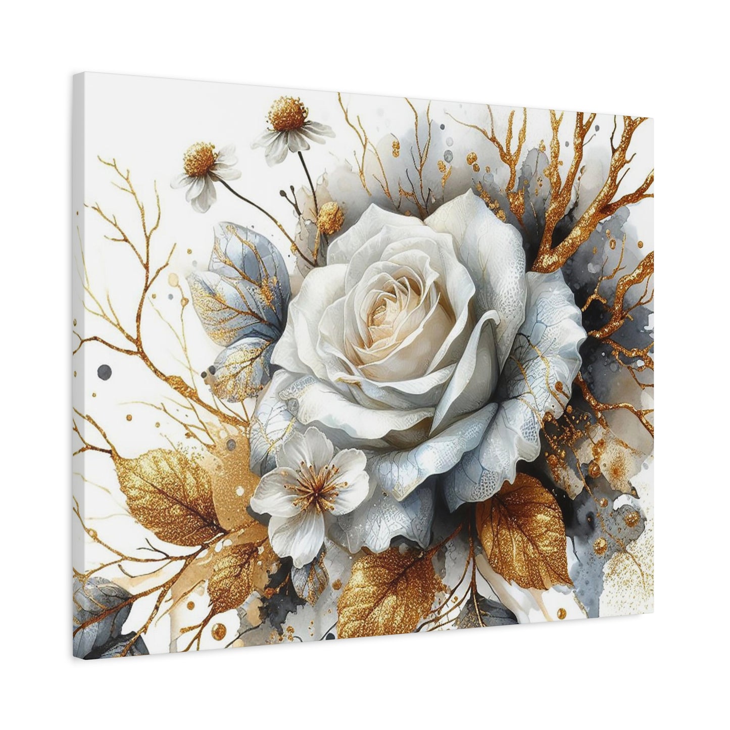 Matte Canvas, Stretched, 1.25" - Gold and Black