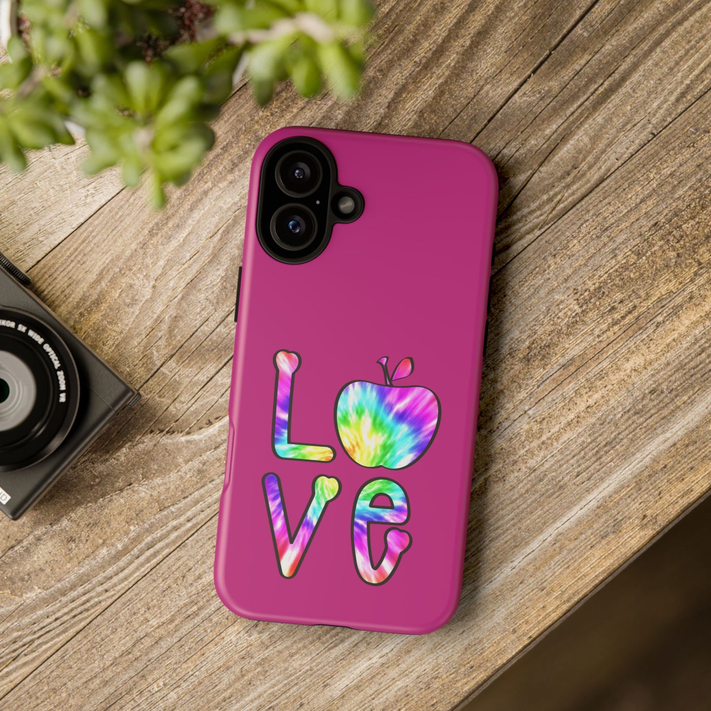 Colorful Love Phone Case, Tough Cases for iPhone, Cute Phone Accessory, Gift for Her, Summer Vibe Phone Cover