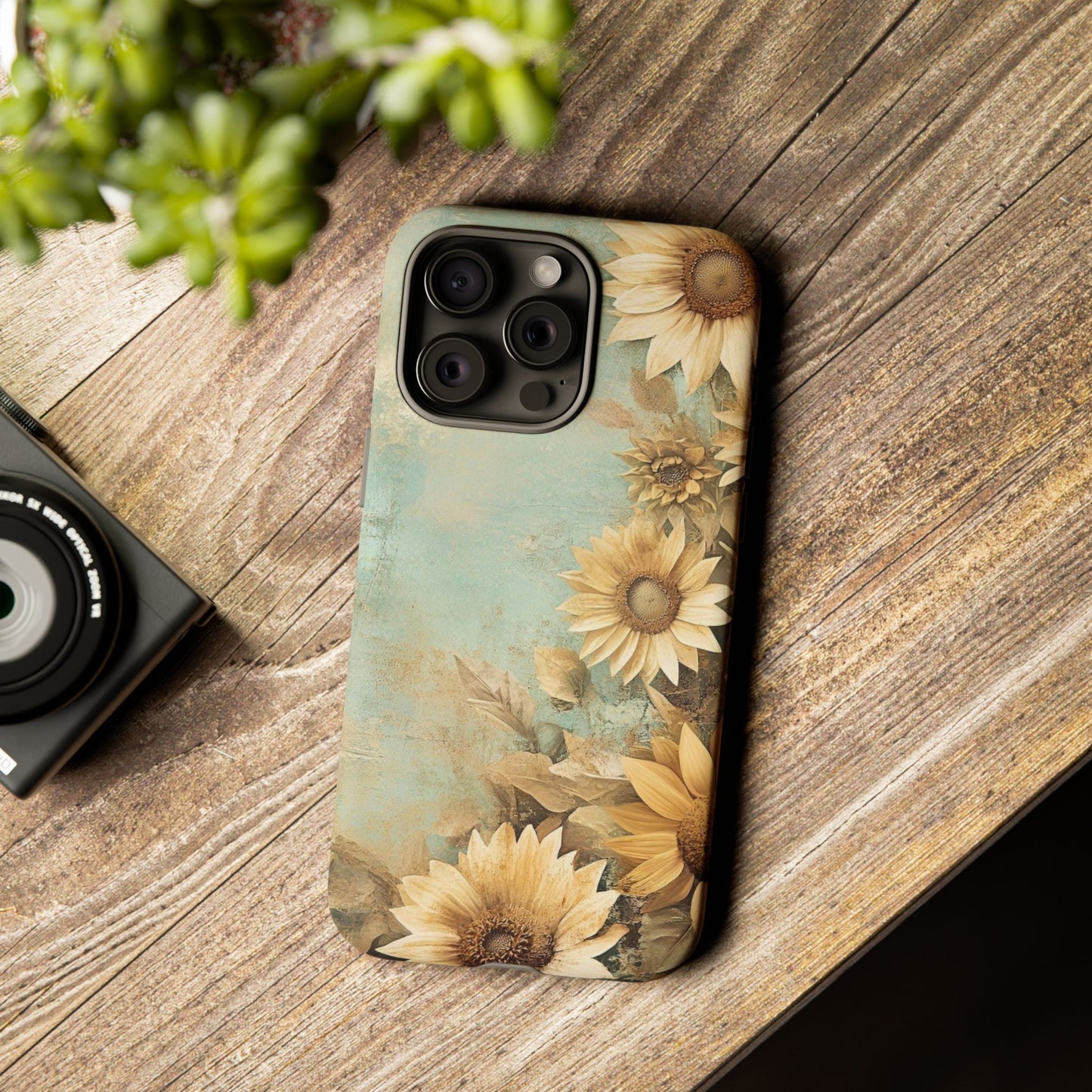 Sunflower Phone Case, Tough Shell Floral Cover, Nature Inspired Gift, Durable Protective Case, Perfect for Spring and Summer